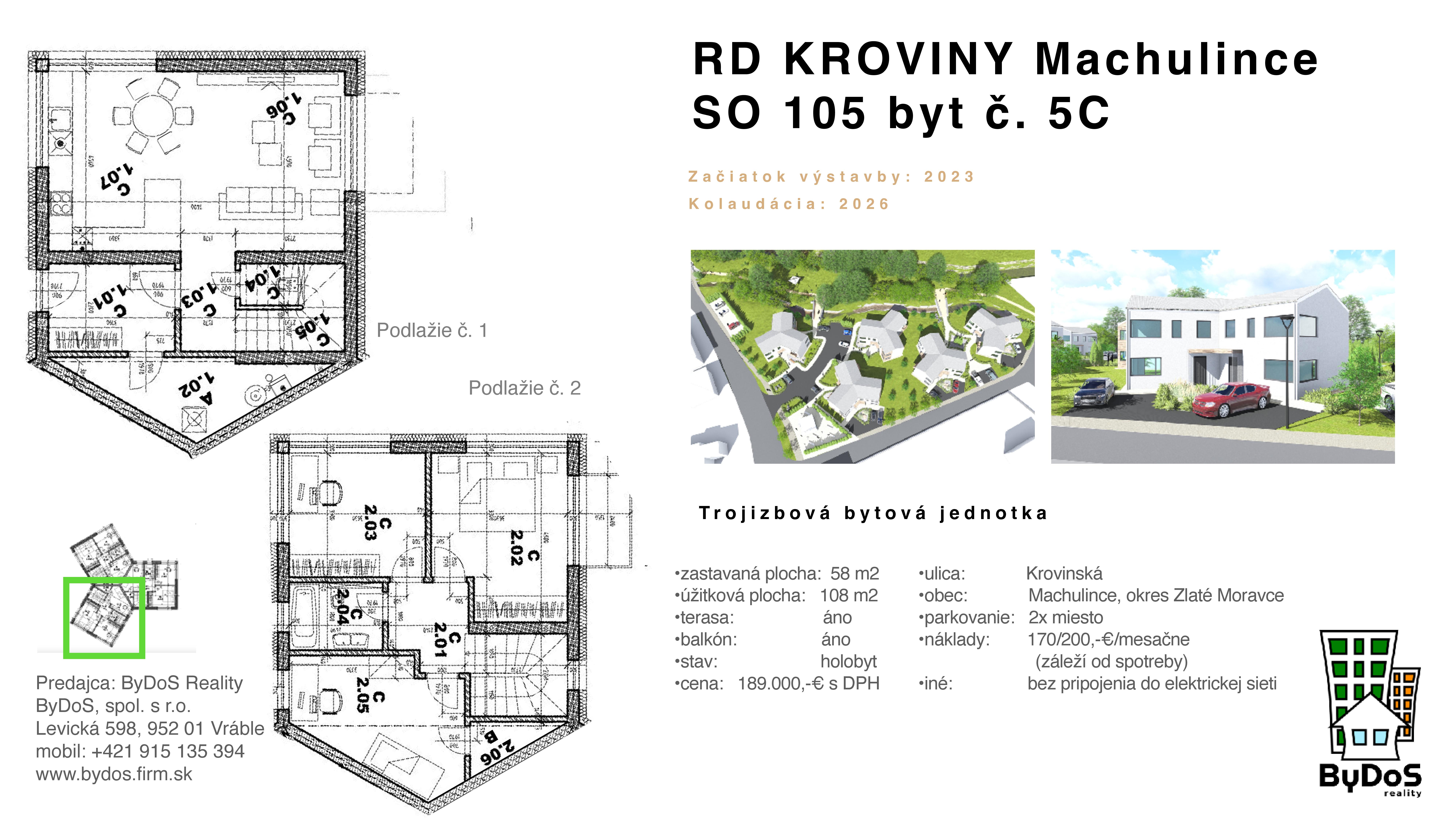 RD Kroviny 2022 - SO 105 -5C - Pôdorys