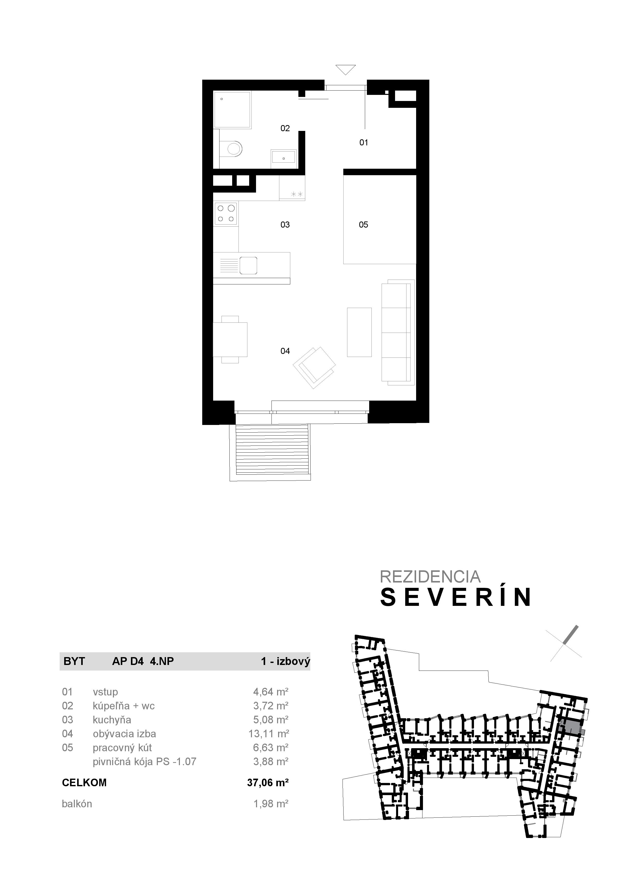 Severin Residence - AP D4 - Pôdorys