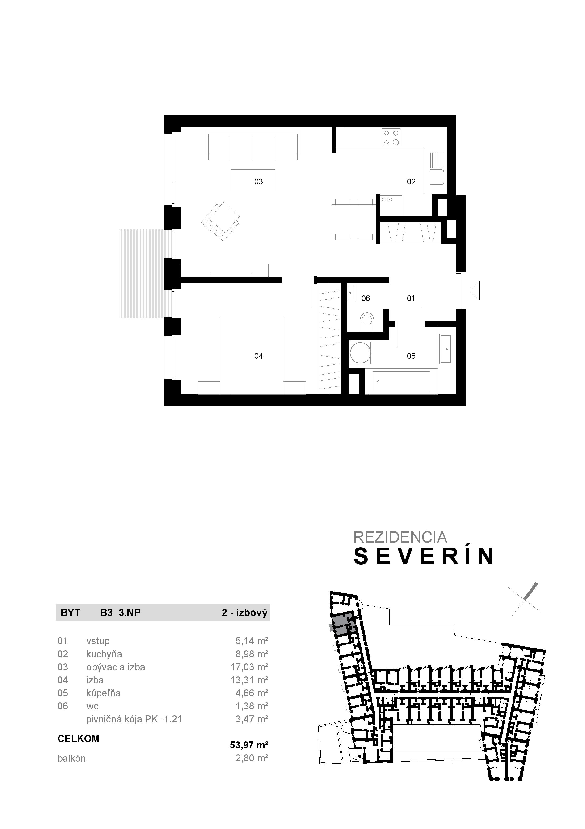 Severin Residence - B3 - Pôdorys