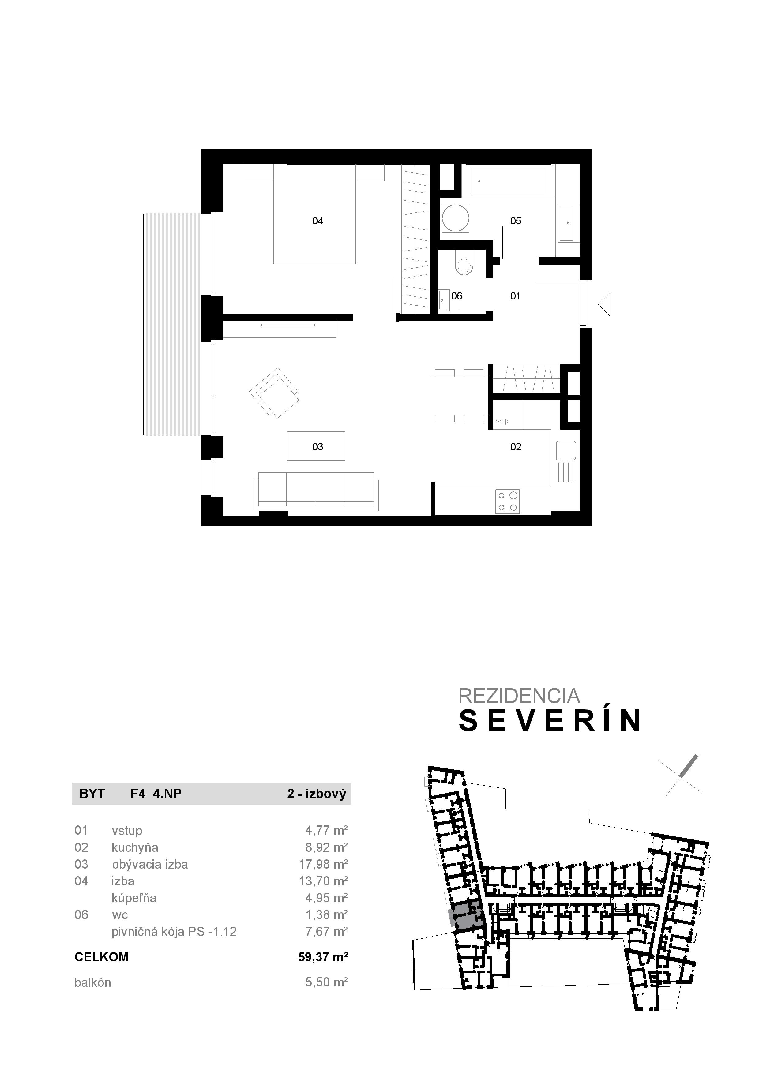 Severin Residence - F4 - Pôdorys