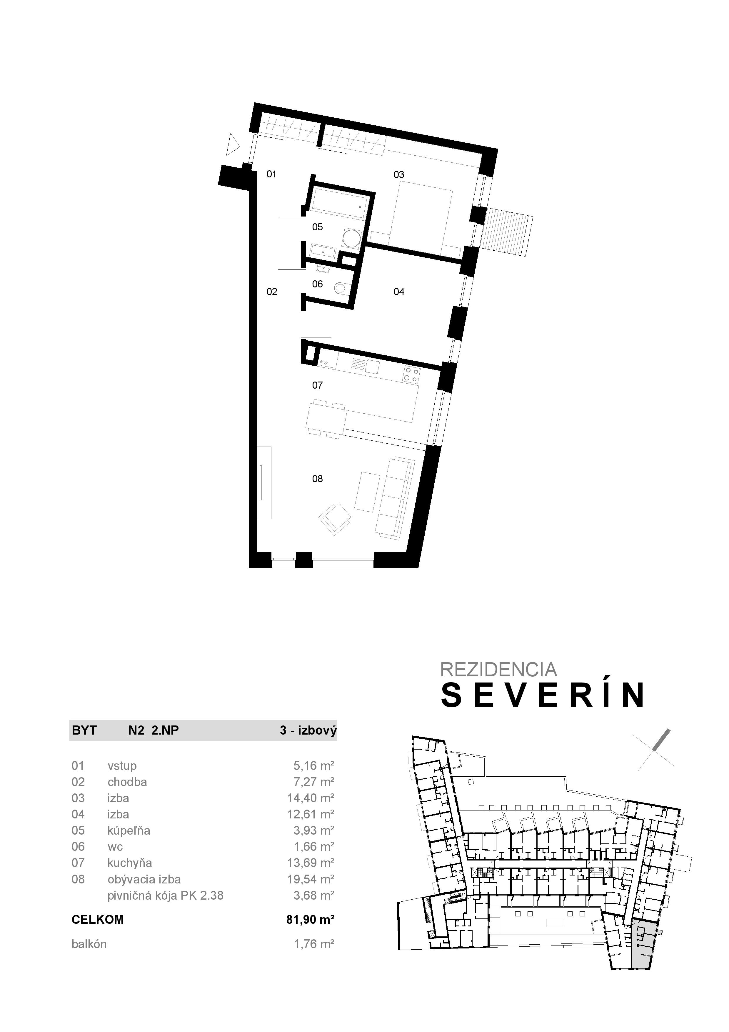Severin Residence - N2 - Pôdorys