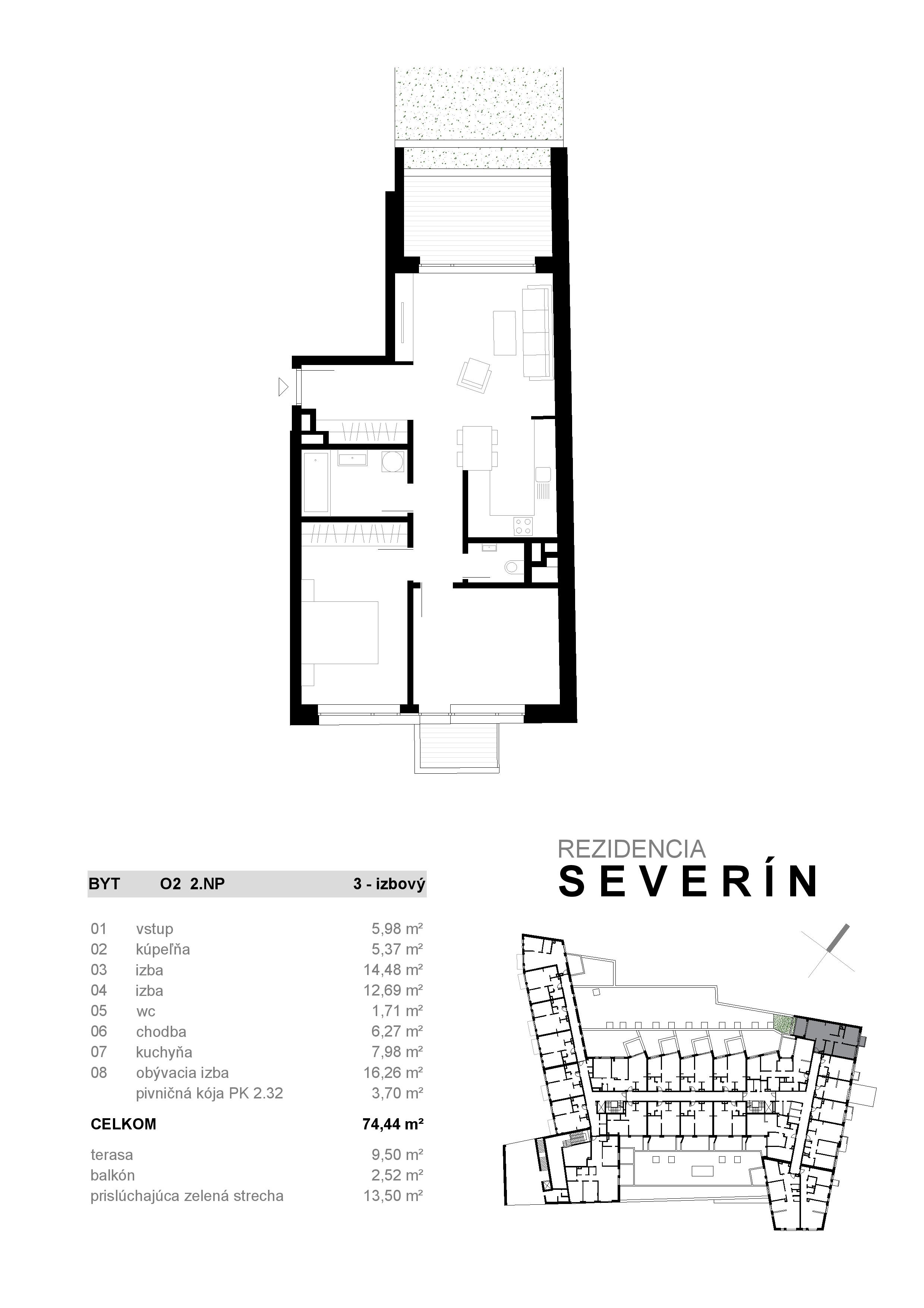Severin Residence - O2 - Pôdorys