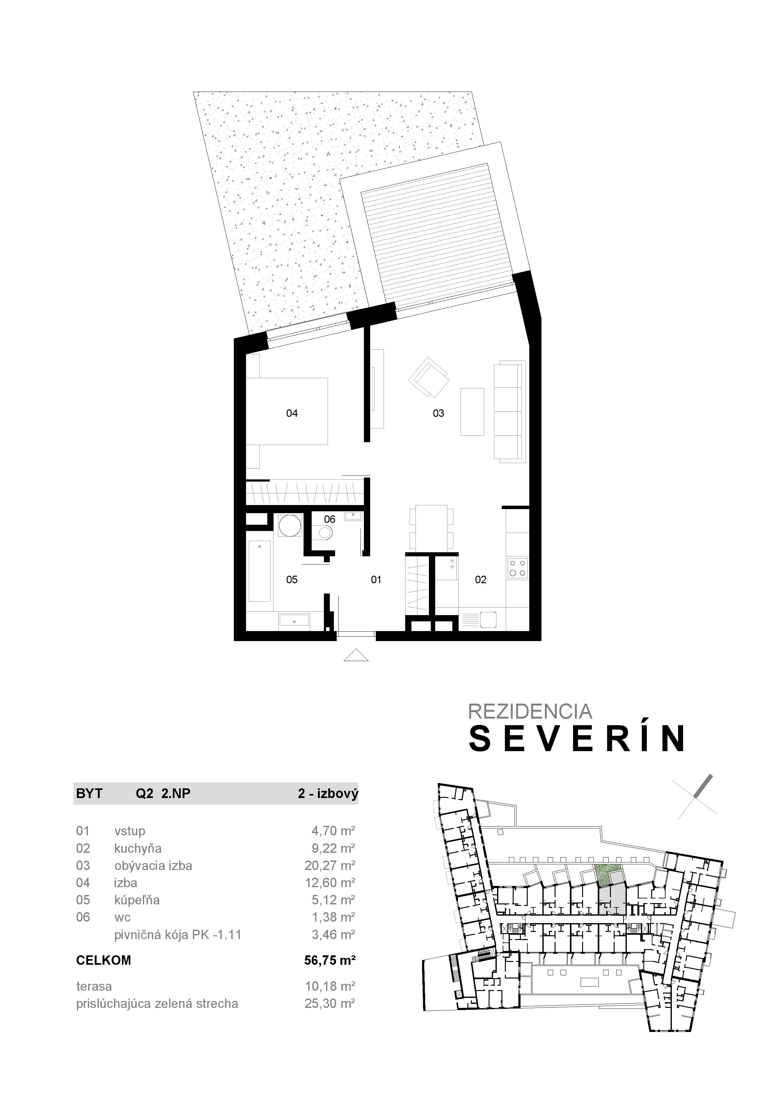 Severin Residence - Q2 - Pôdorys