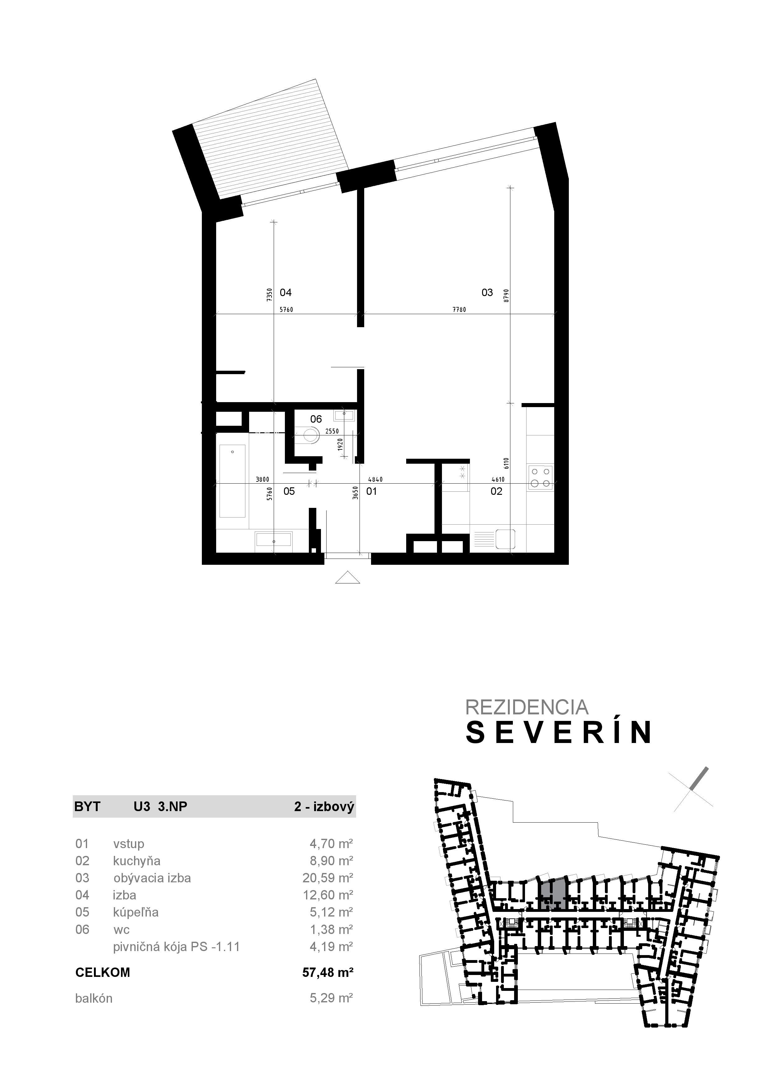 Severin Residence - U3 - Pôdorys