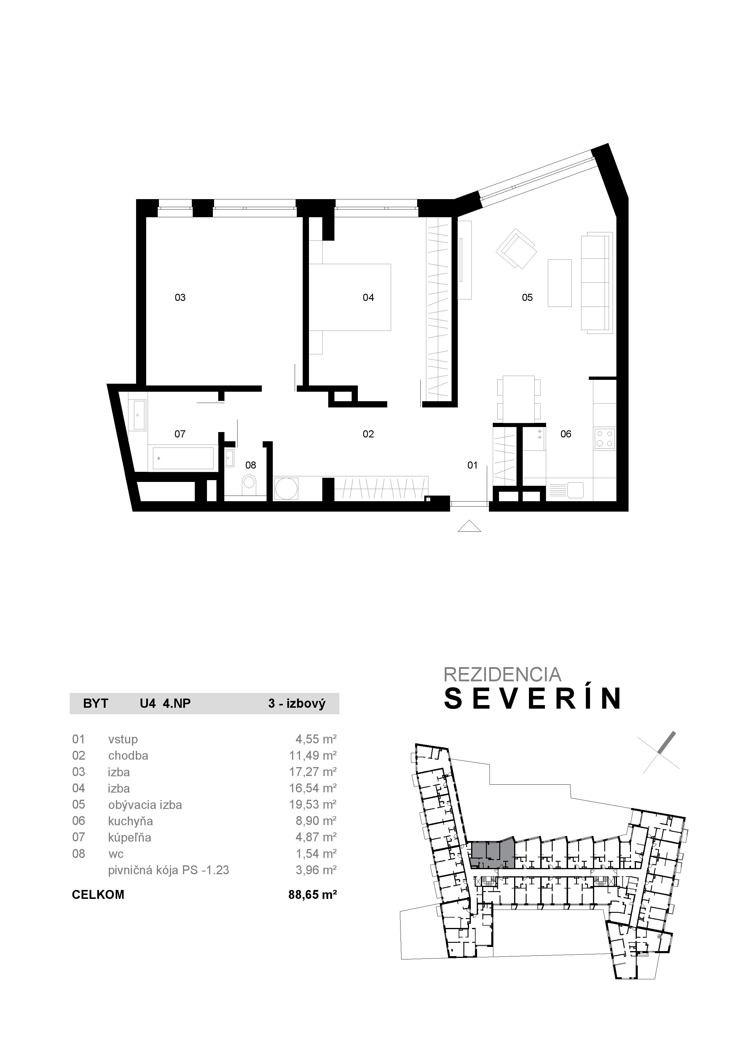Severin Residence - U4 - Pôdorys