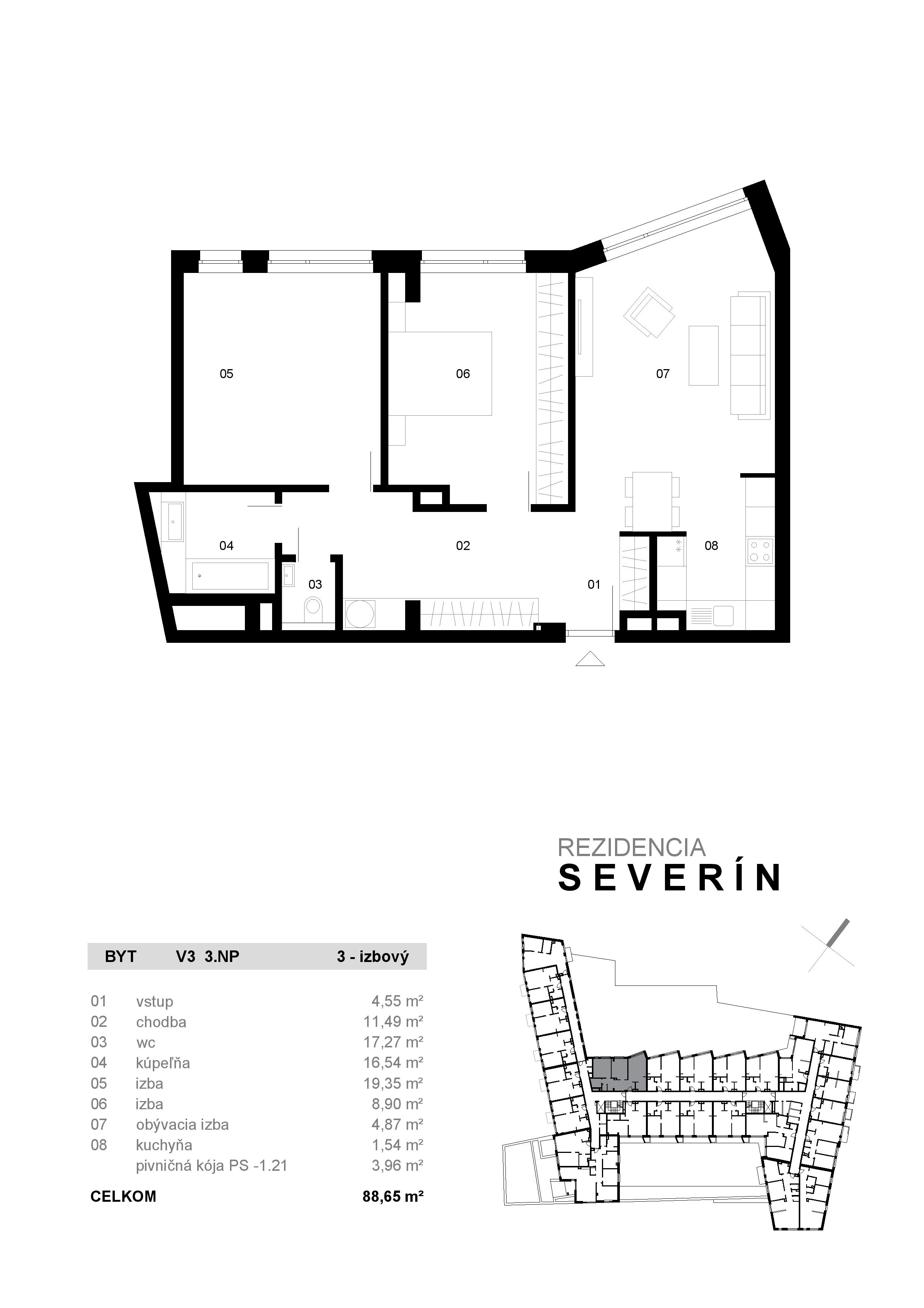 Severin Residence - V3 - Pôdorys