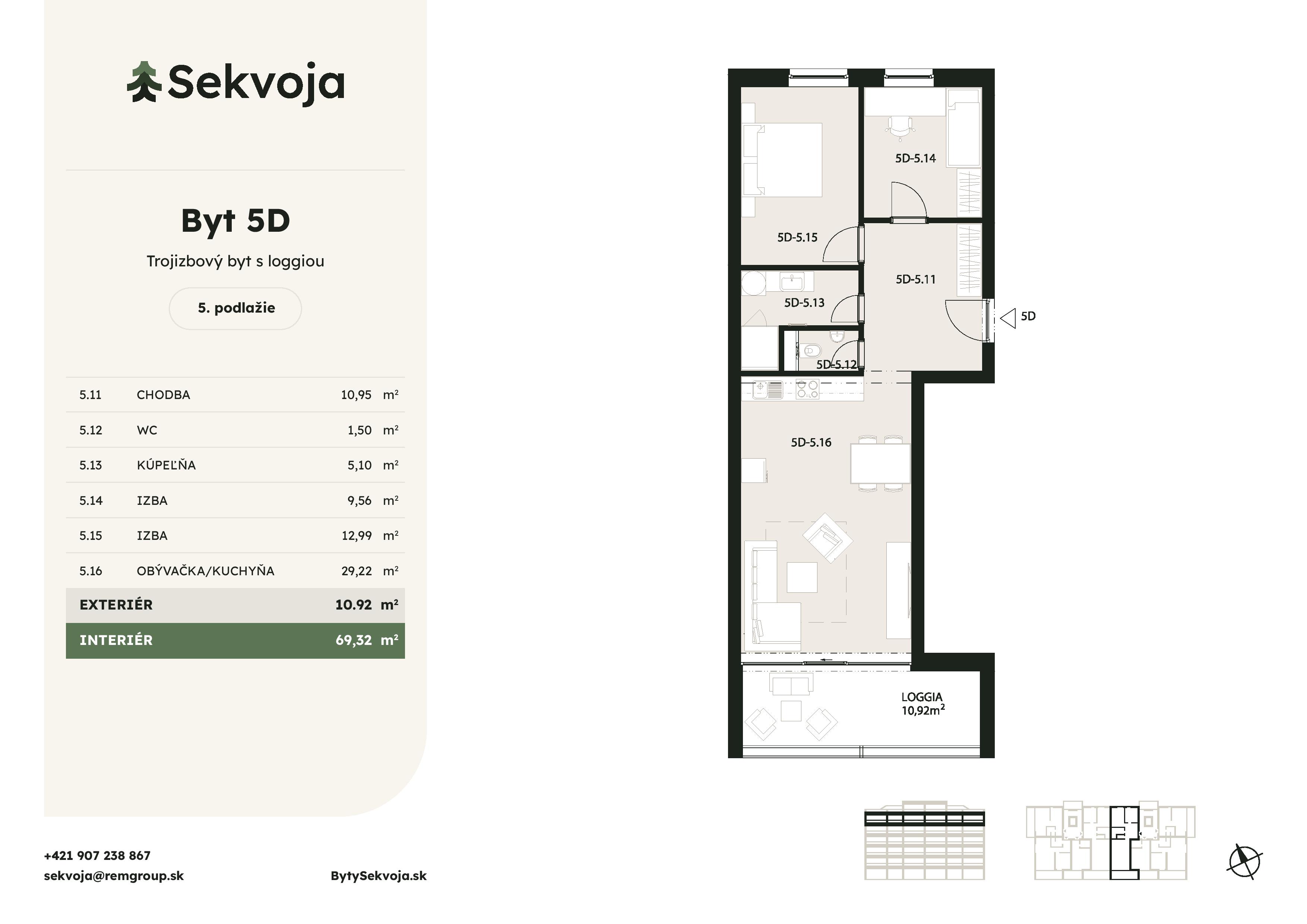 Sekvoja - 5D - Pôdorys
