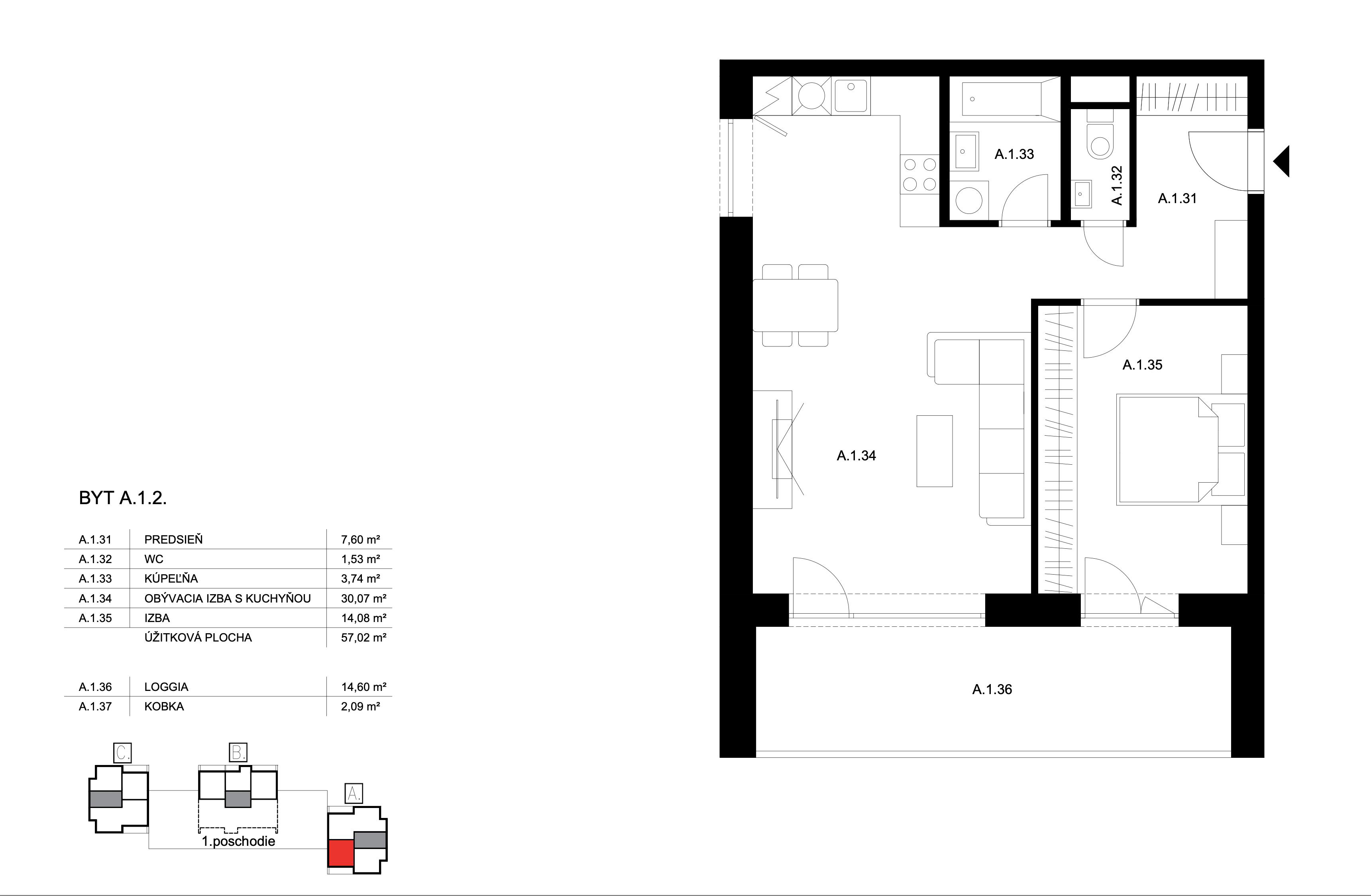 Bell Residence - A.1.2 - Pôdorys