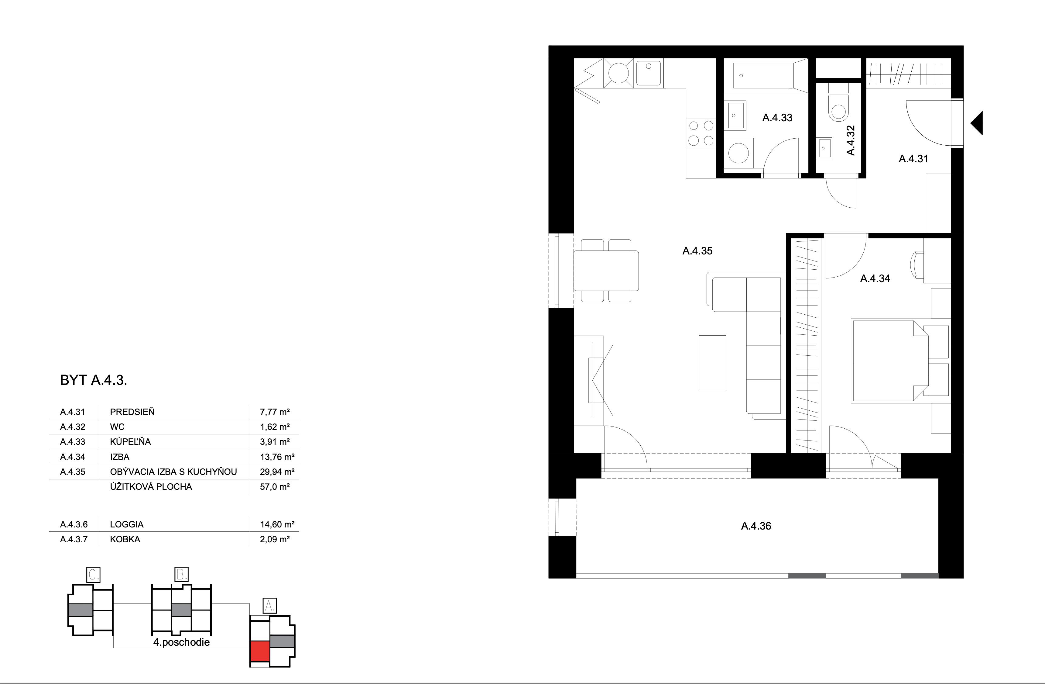 Bell Residence - A.4.3 - Pôdorys