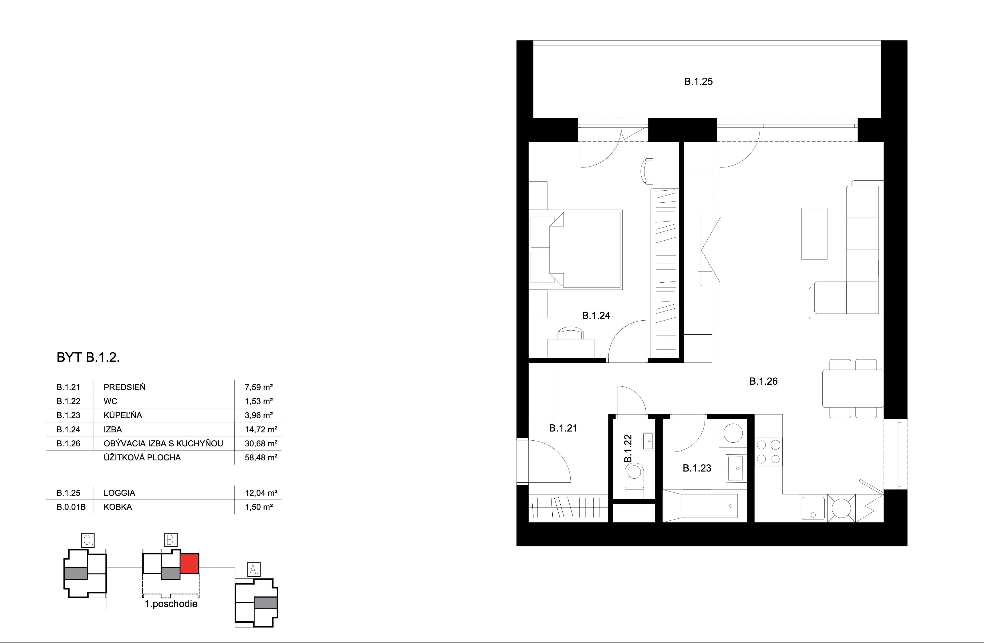 Bell Residence - B.1.2 - Pôdorys