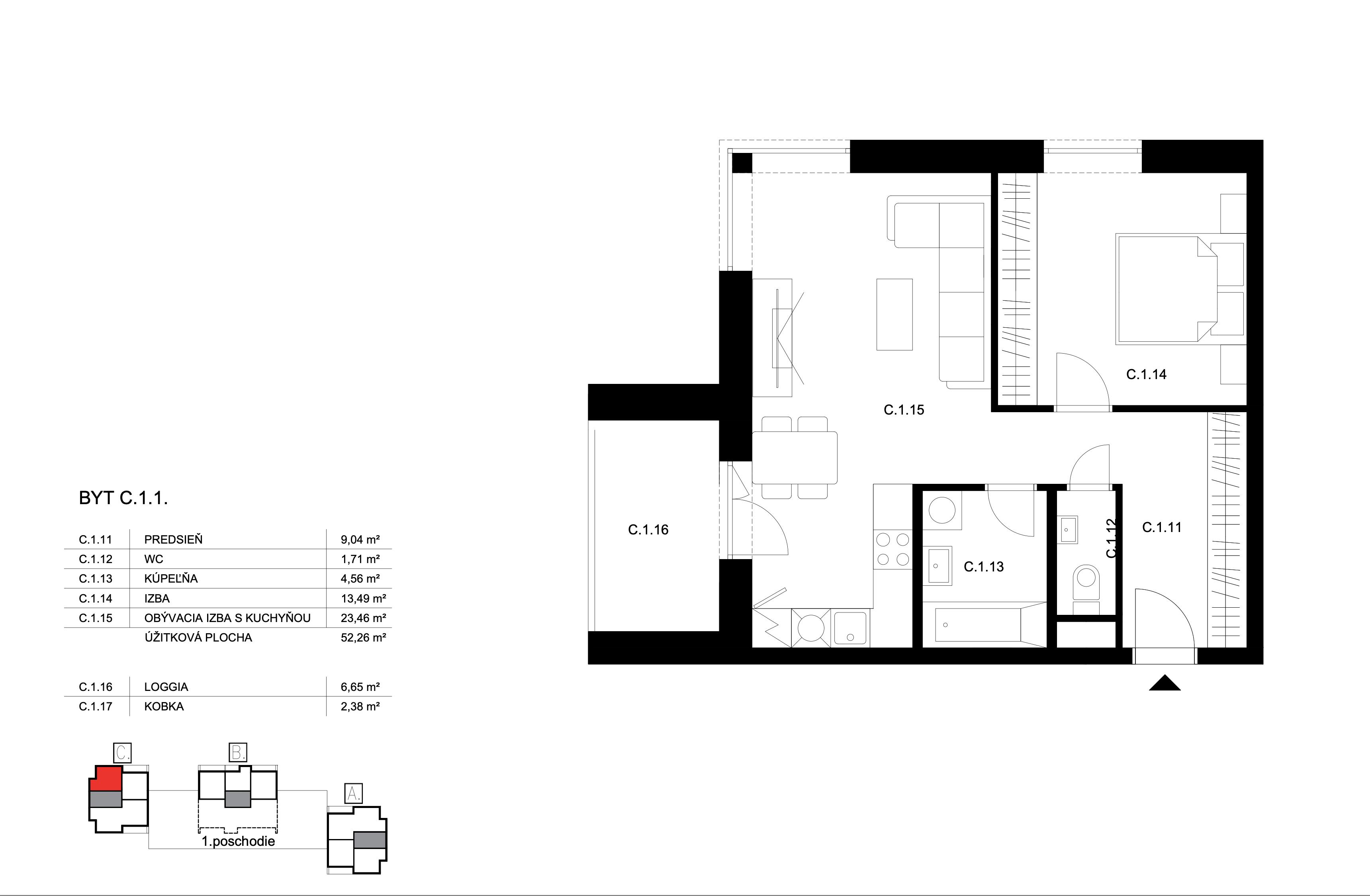 Bell Residence - C.1.1 - Pôdorys
