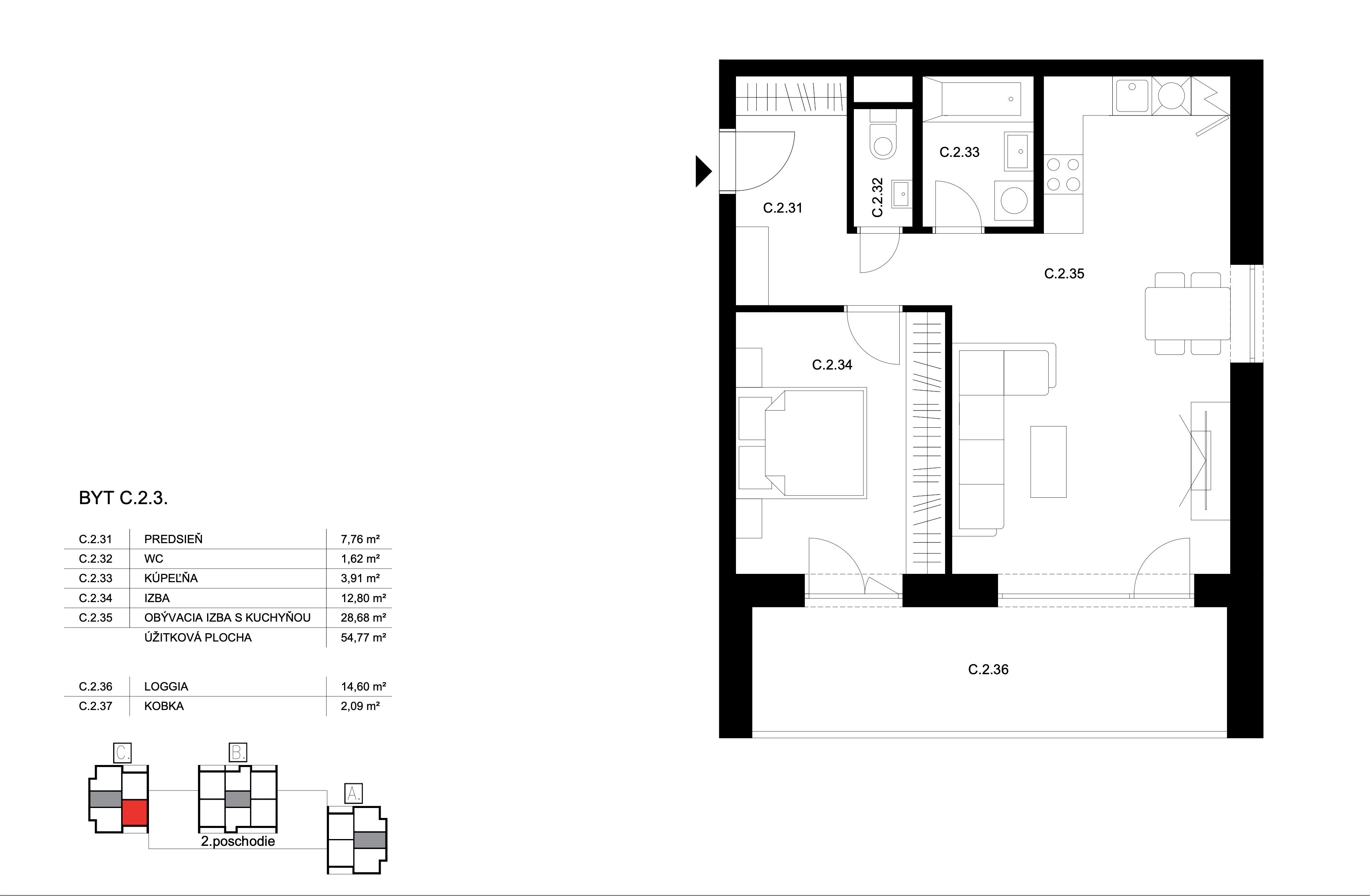 Bell Residence - C.2.3 - Pôdorys