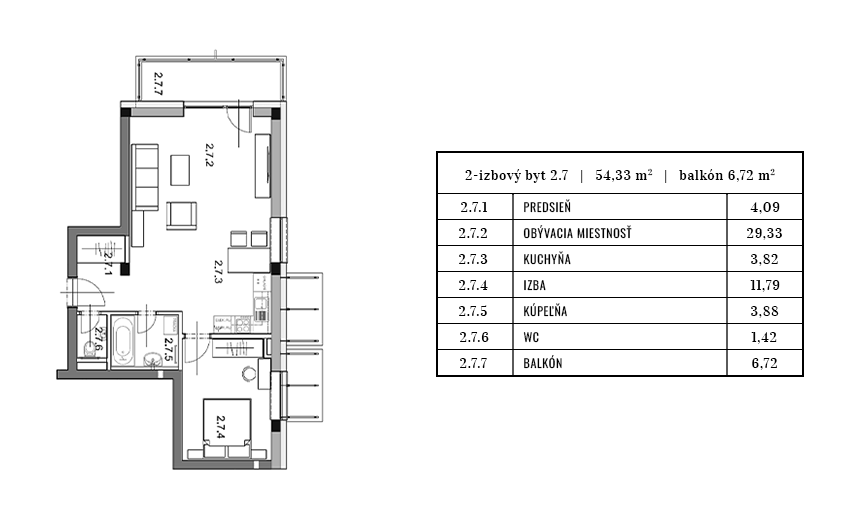 Egidius Residence - 2.7 - Pôdorys