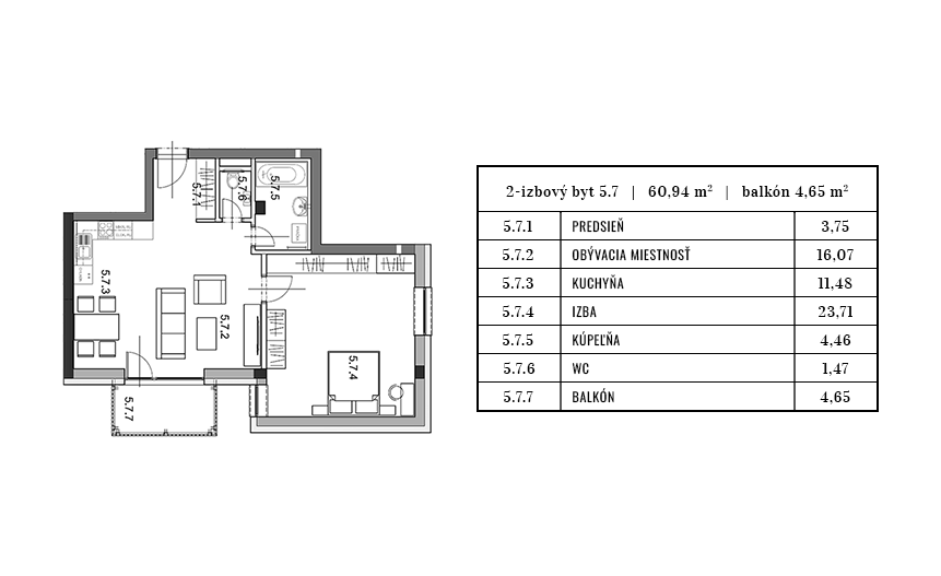 Egidius Residence - 5.7 - Pôdorys