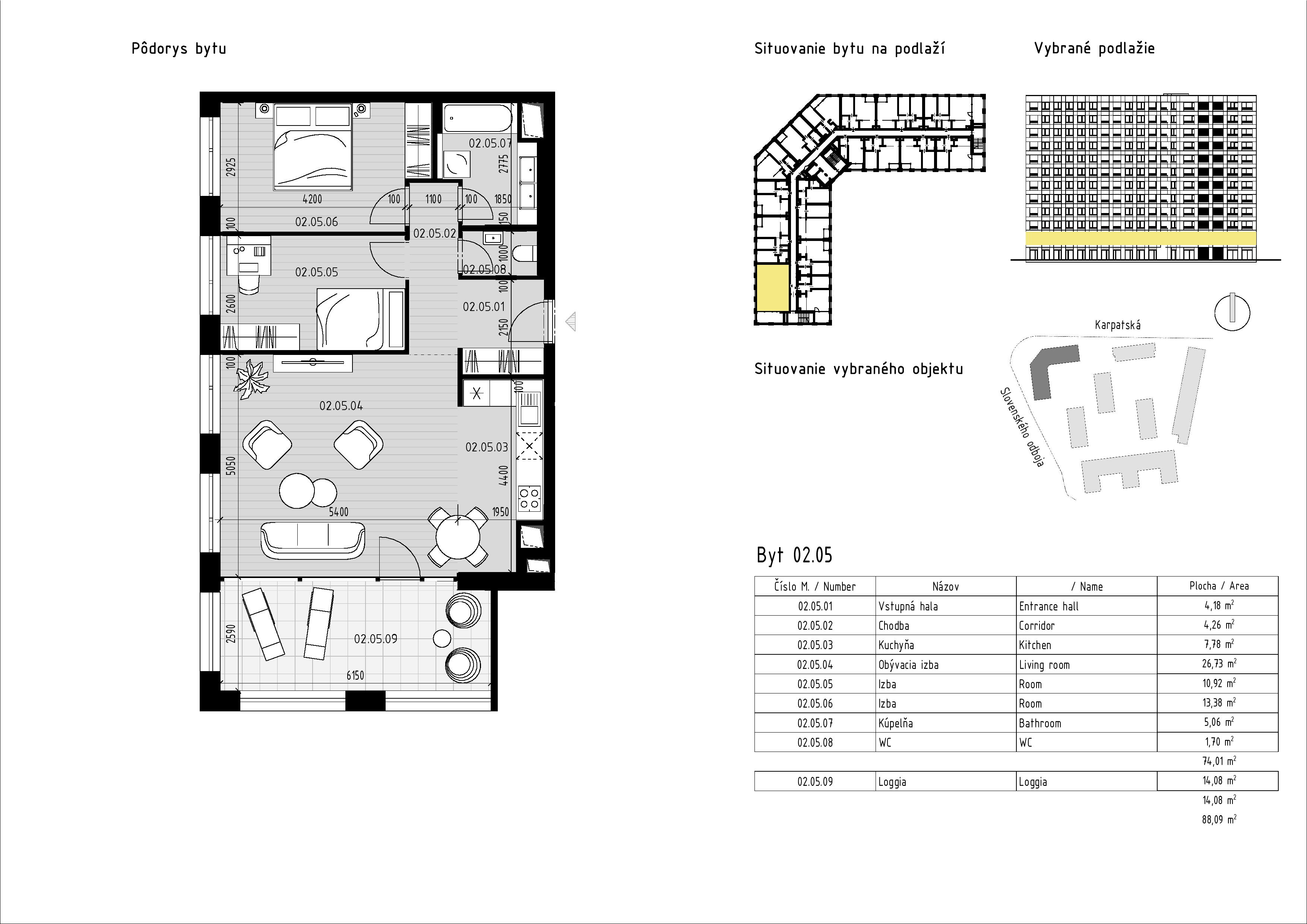 Karpatská Residence - 2.05 - Pôdorys