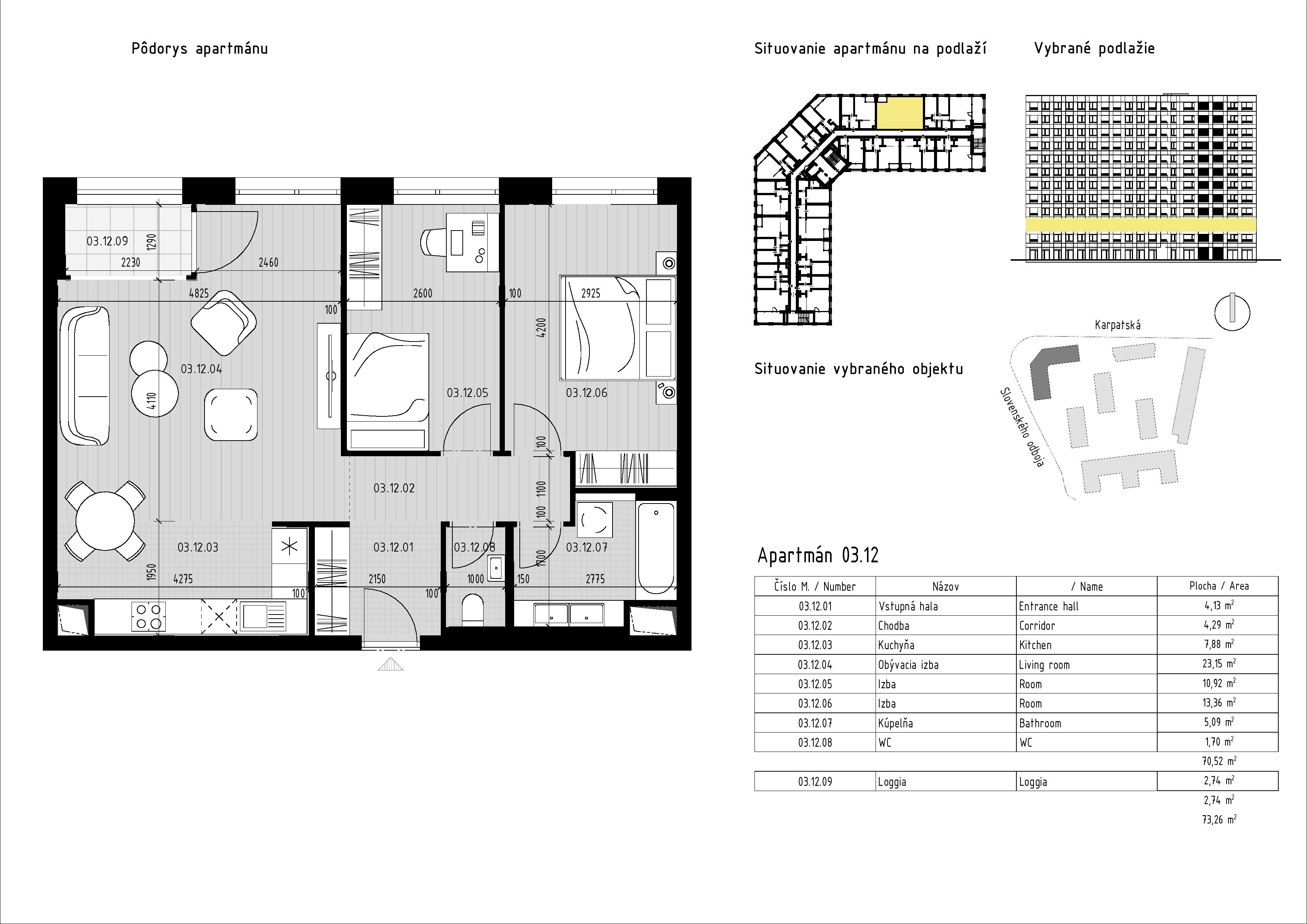Karpatská Residence - 3.12 - Pôdorys
