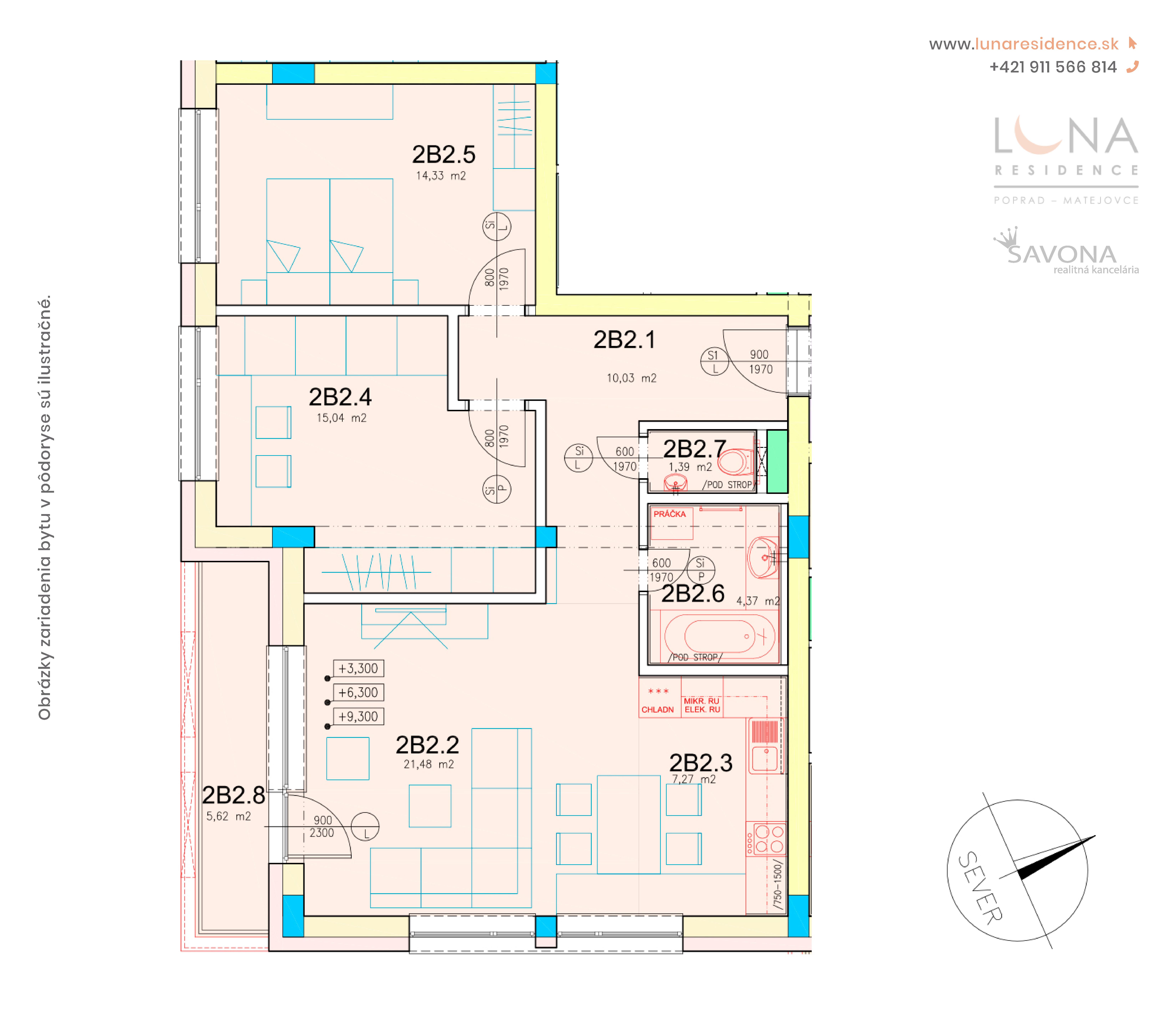 Luna Residence - 3B 02 - Pôdorys
