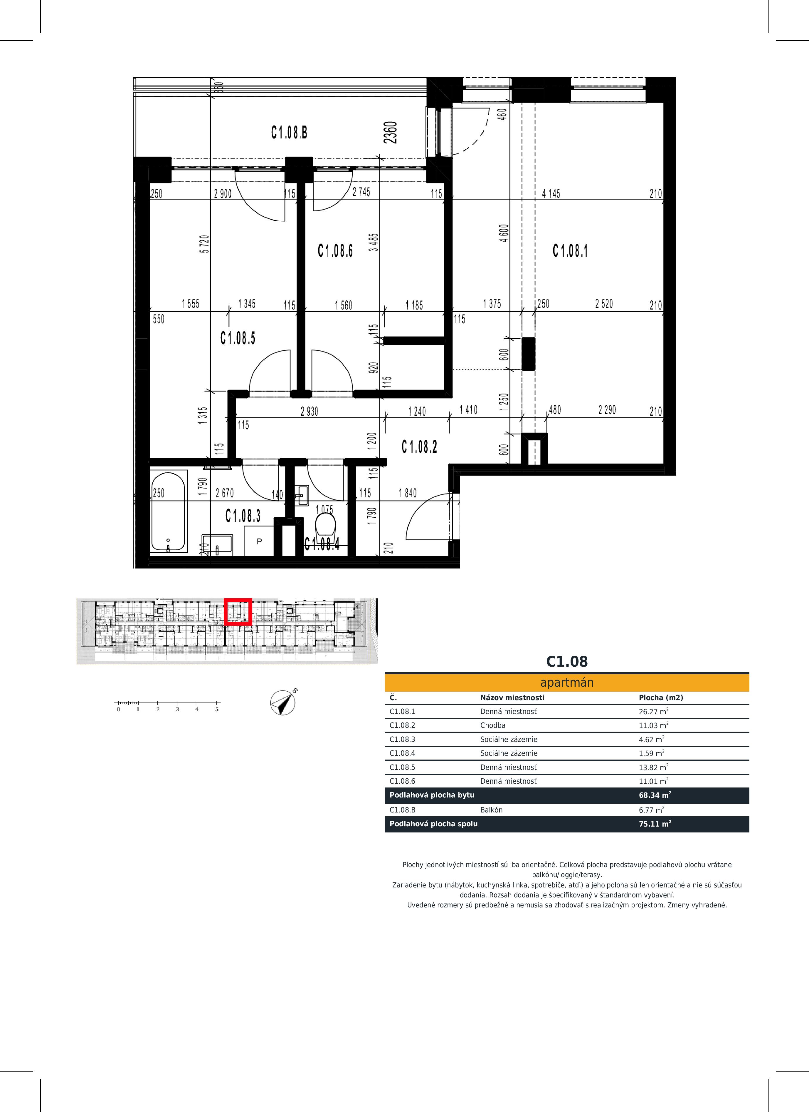 Rowink - C1.08 - Pôdorys