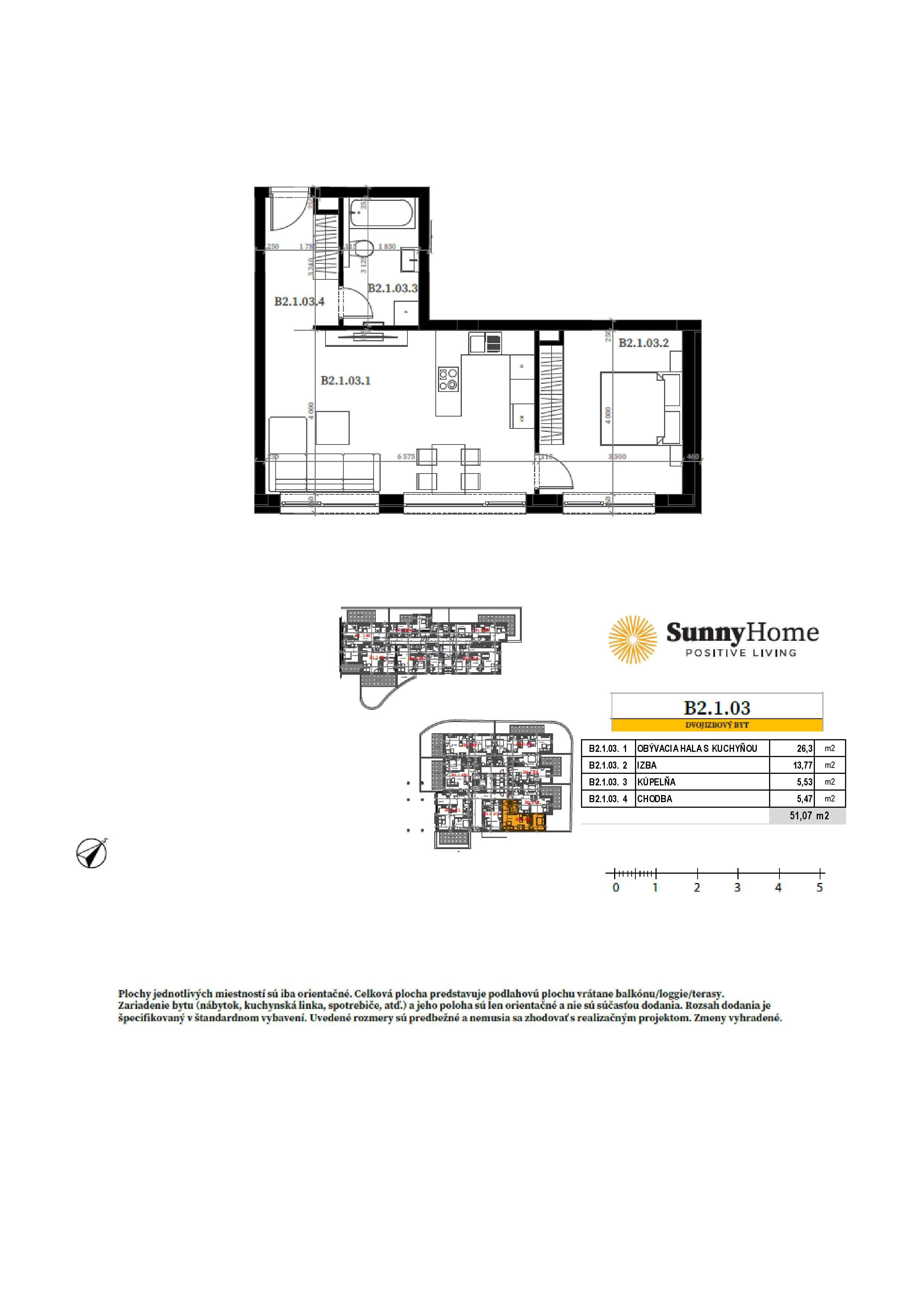 Sunny Home - B2.1.03 - Pôdorys