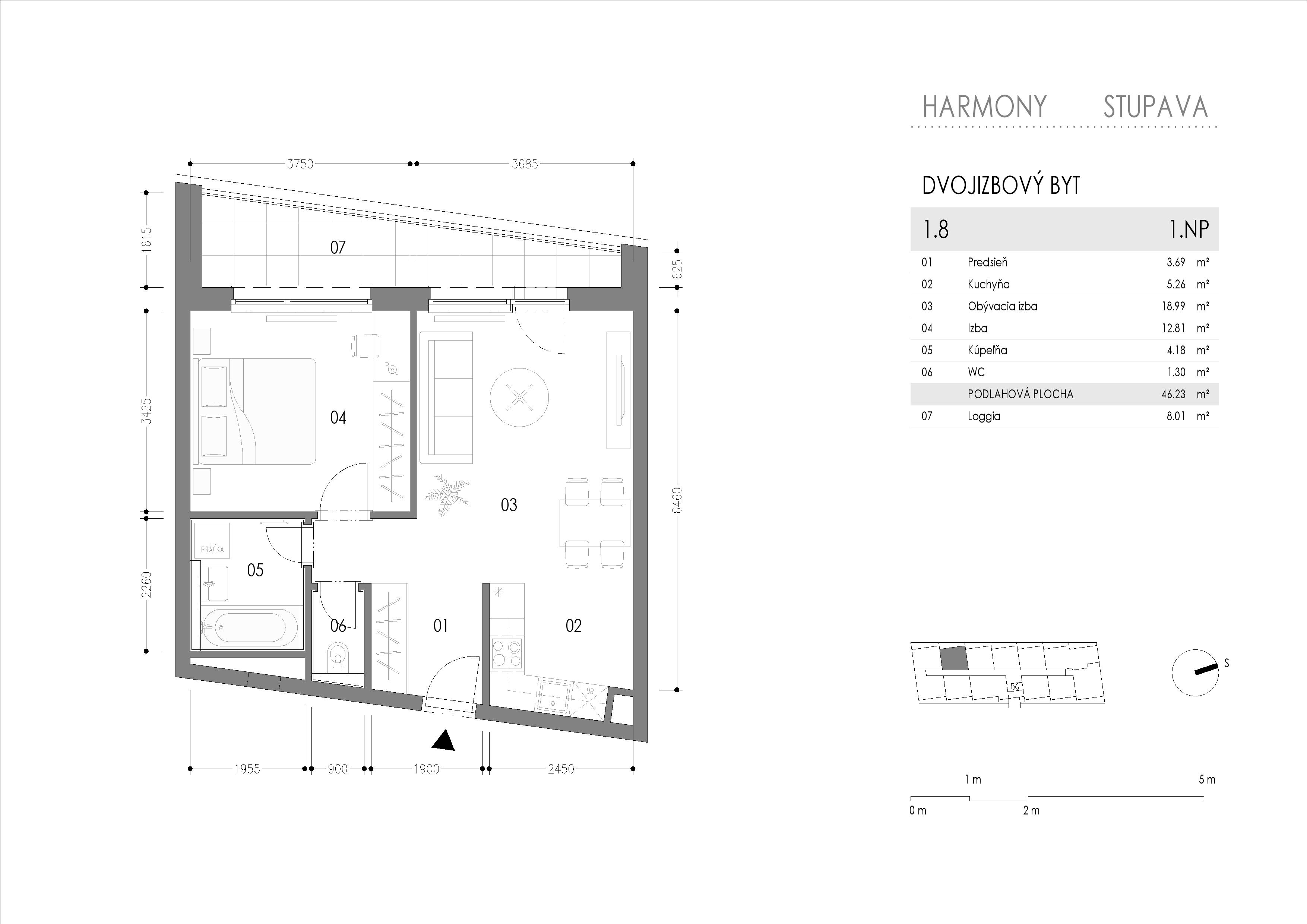 Harmony - 1.8 - Pôdorys