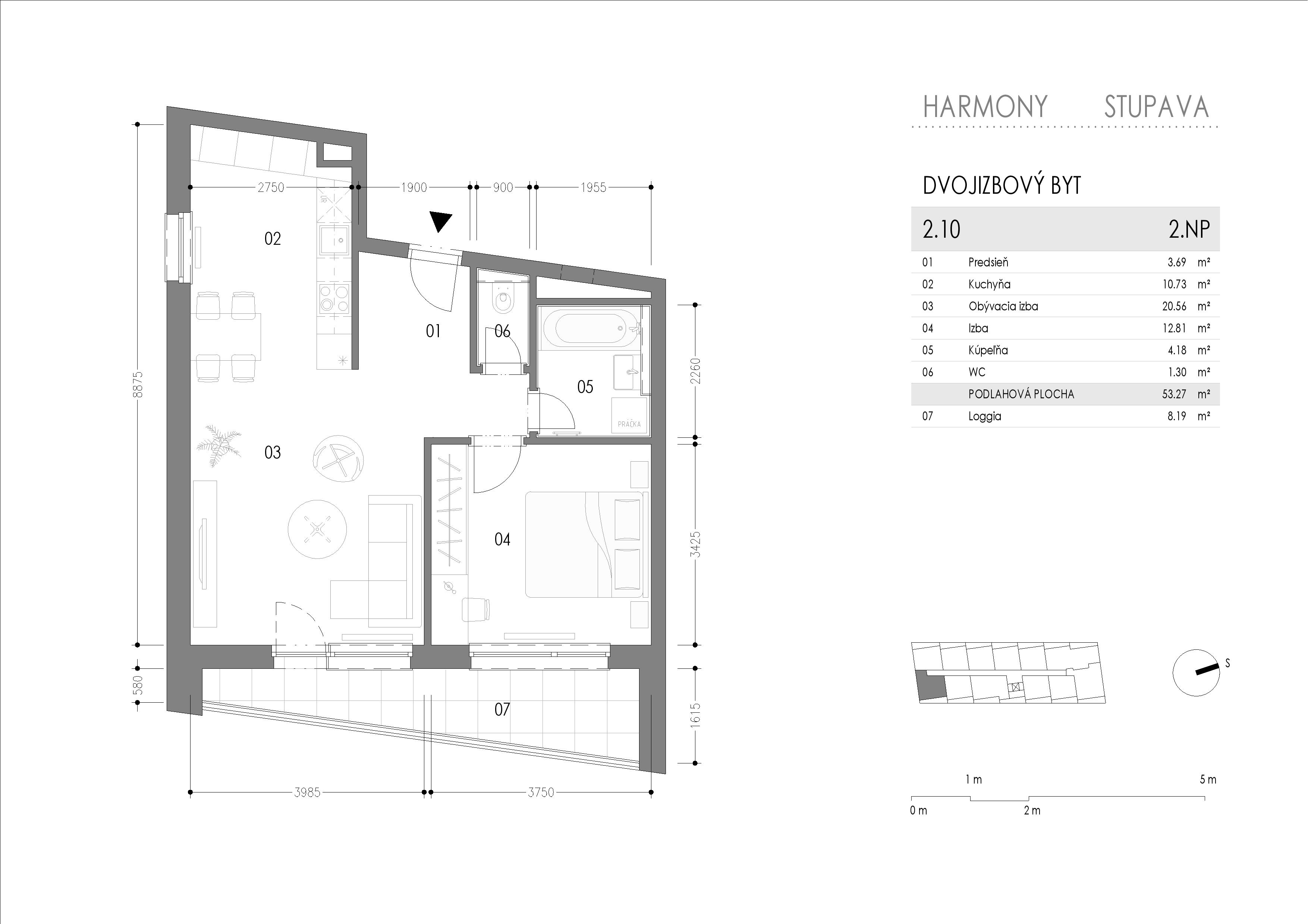 Harmony - 2.10 - Pôdorys