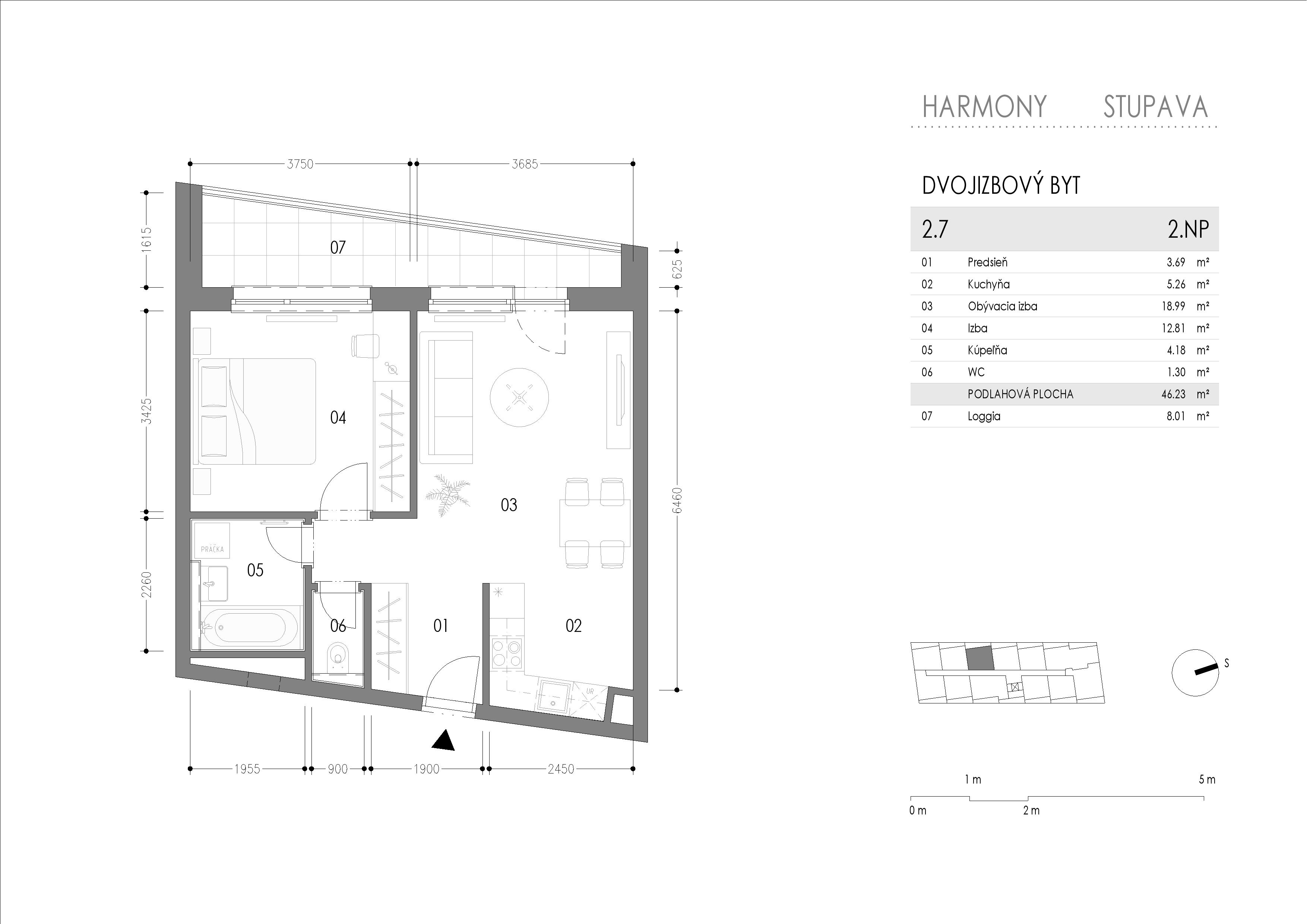 Harmony - 2.7 - Pôdorys