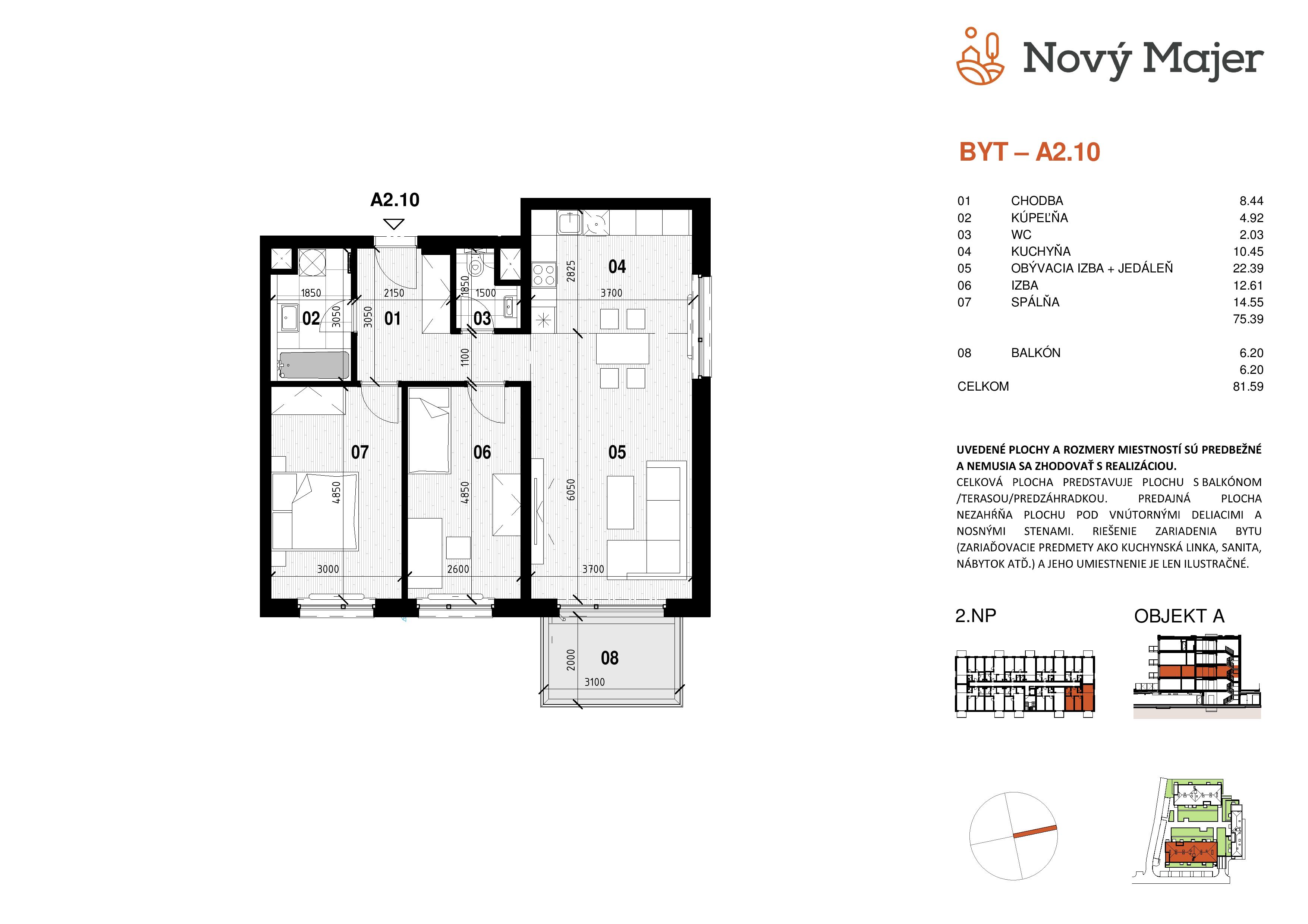 Nový Majer - A2.1 - Pôdorys