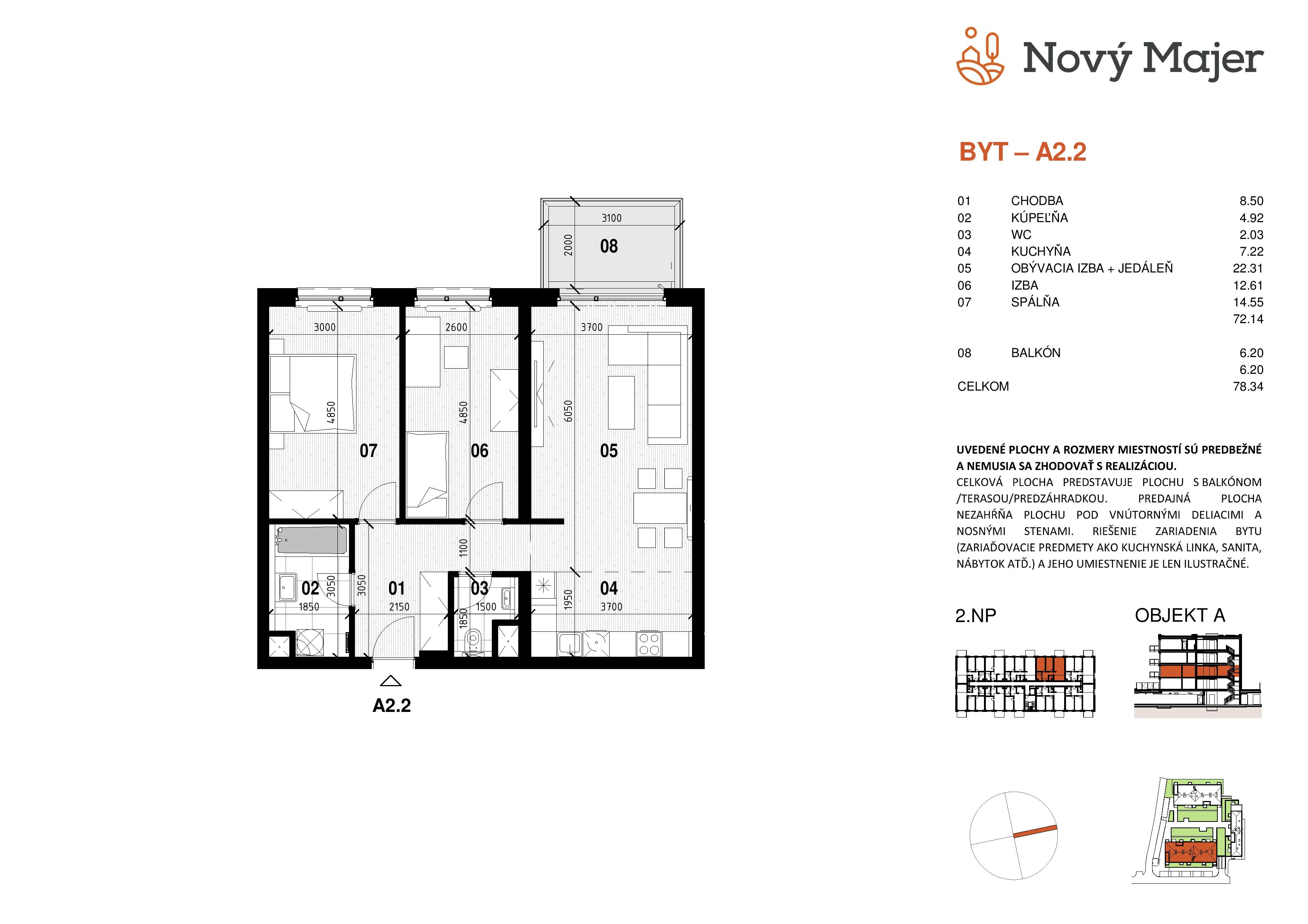 Nový Majer - A2.2 - Pôdorys