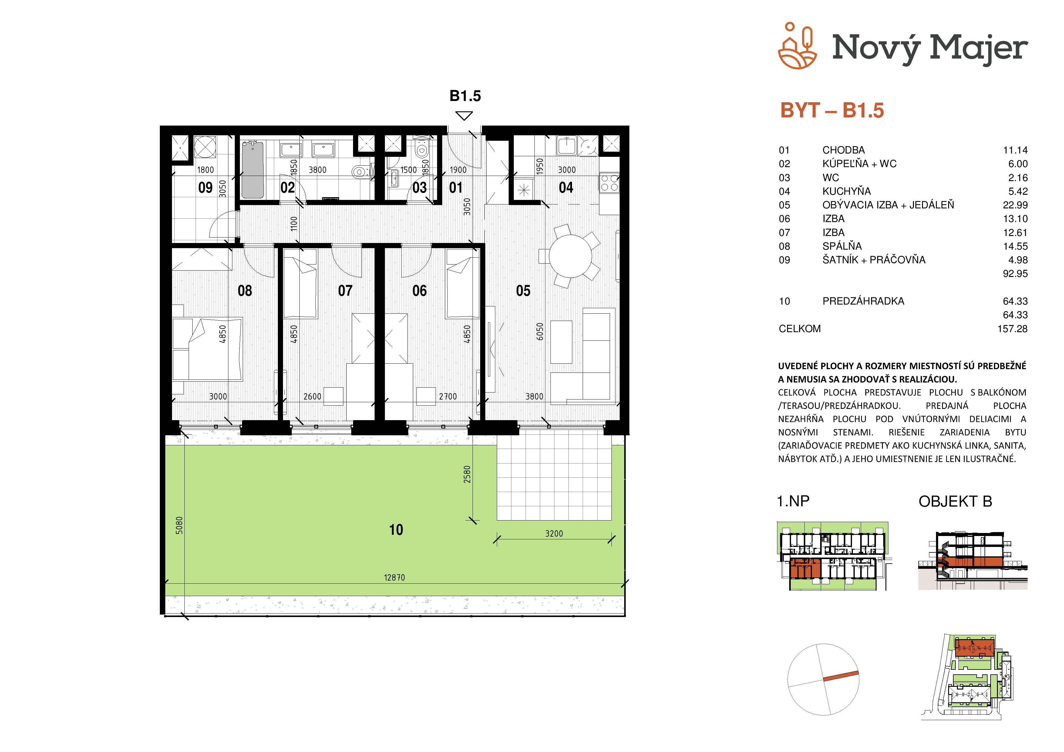 Nový Majer - B1.5 - Pôdorys