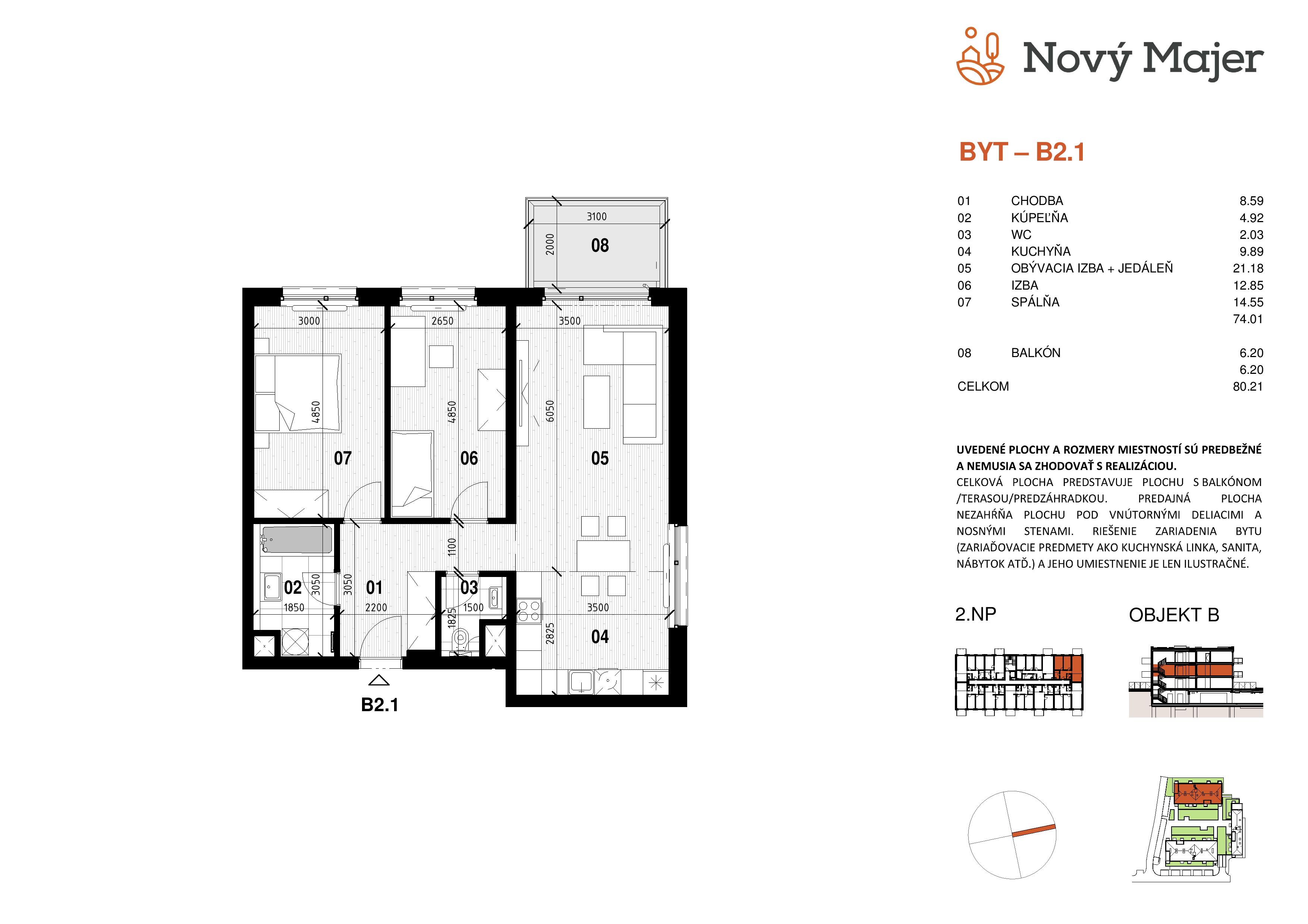 Nový Majer - B2.1 - Pôdorys