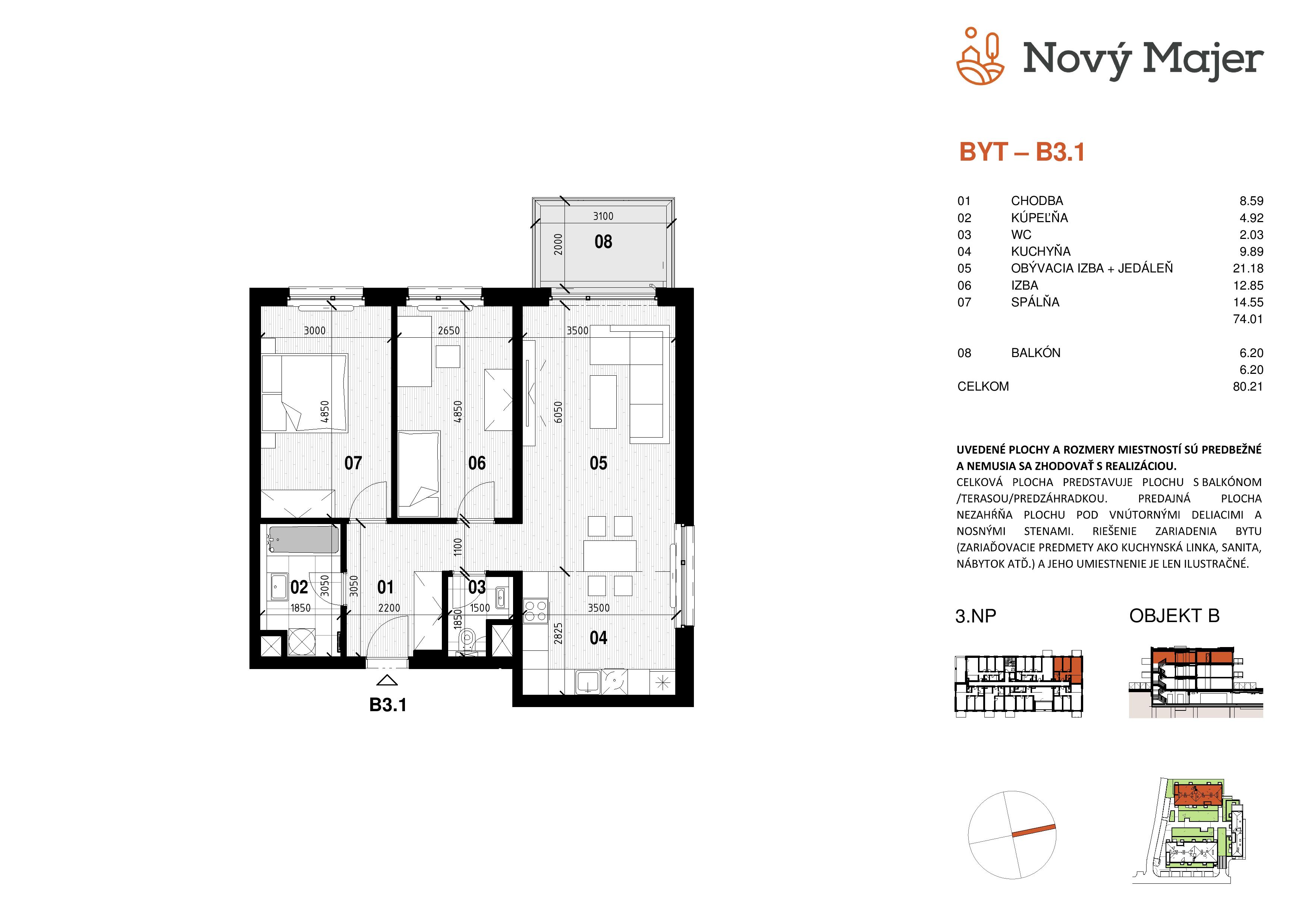 Nový Majer - B3.1 - Pôdorys