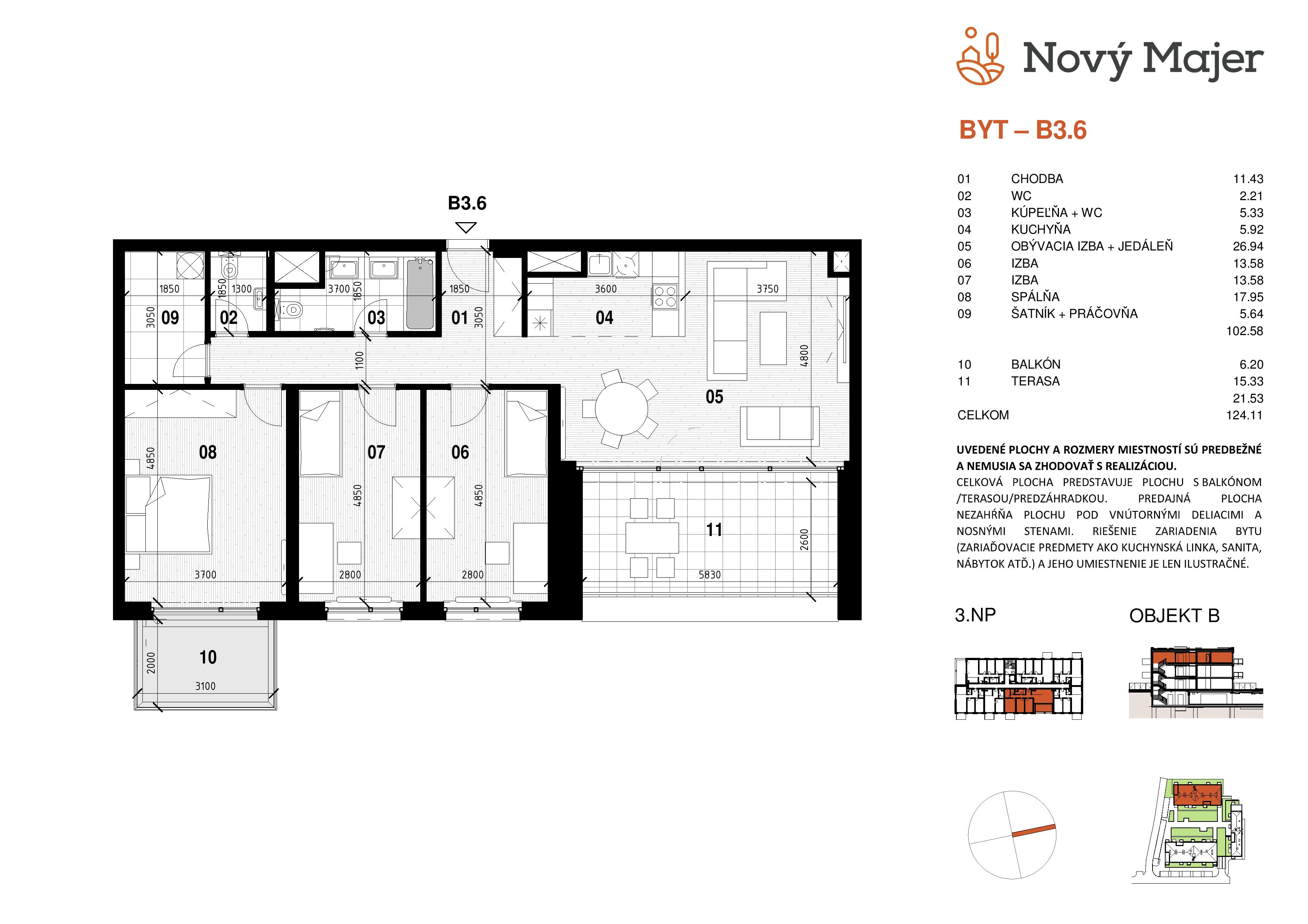 Nový Majer - B3.6 - Pôdorys