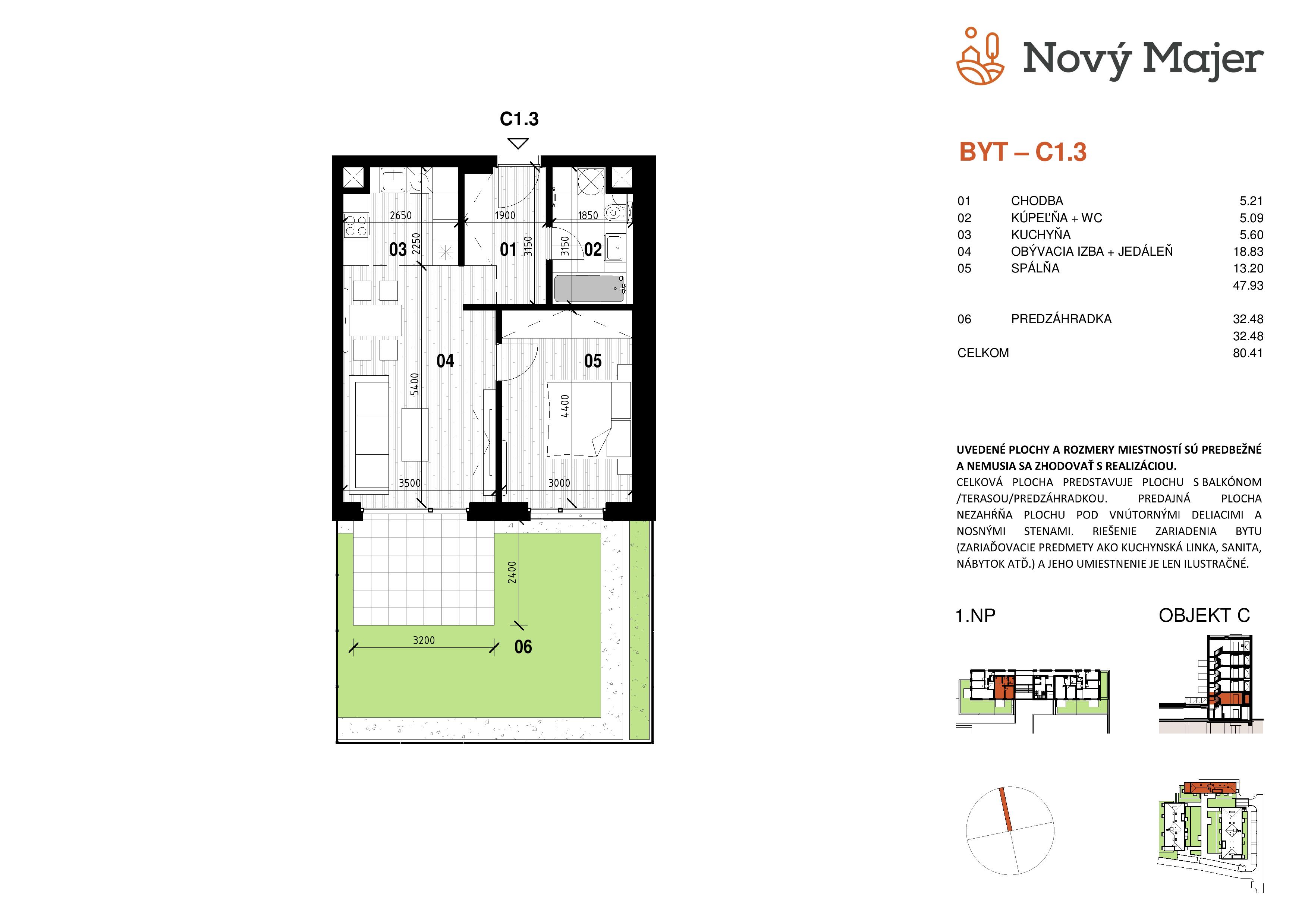 Nový Majer - C1.3 - Pôdorys