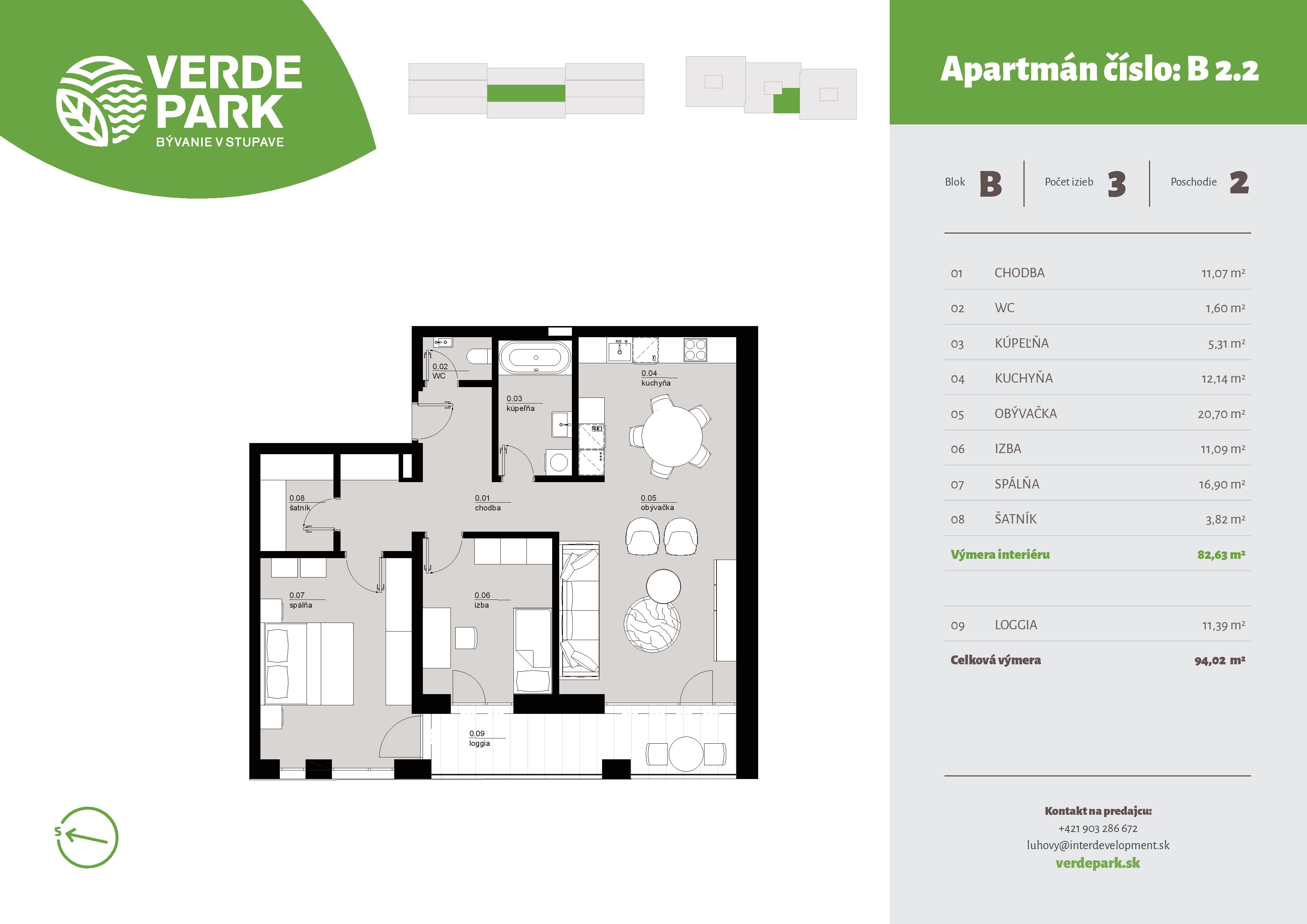 Verde Park - B2.2 - Pôdorys