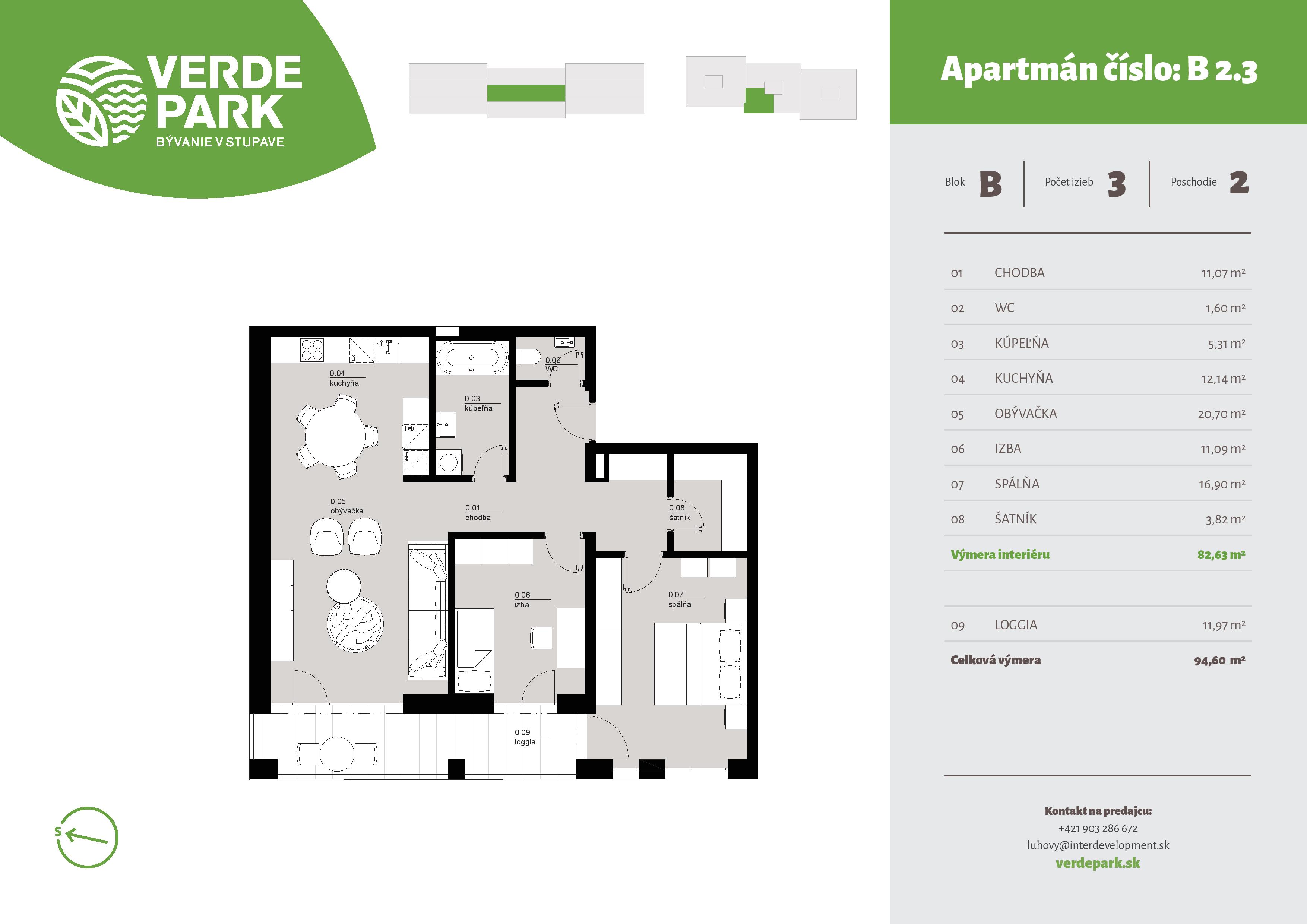 Verde Park - B2.3 - Pôdorys