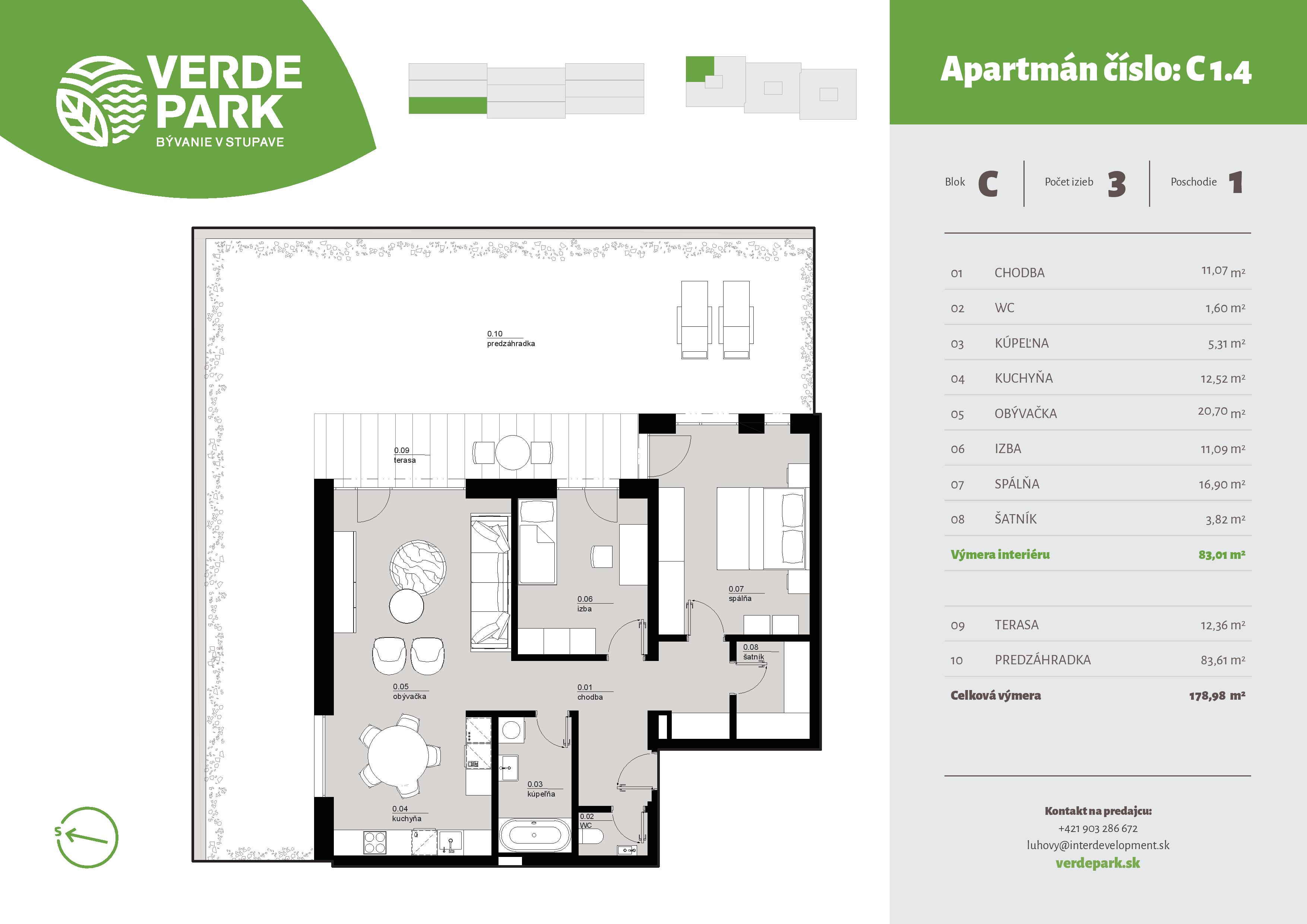Verde Park - C1.4 - Pôdorys