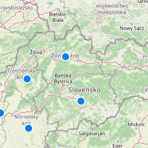 Karpatská Trenčín - map