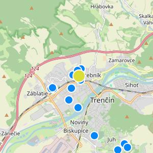 Trenčín Zelený dvor - map