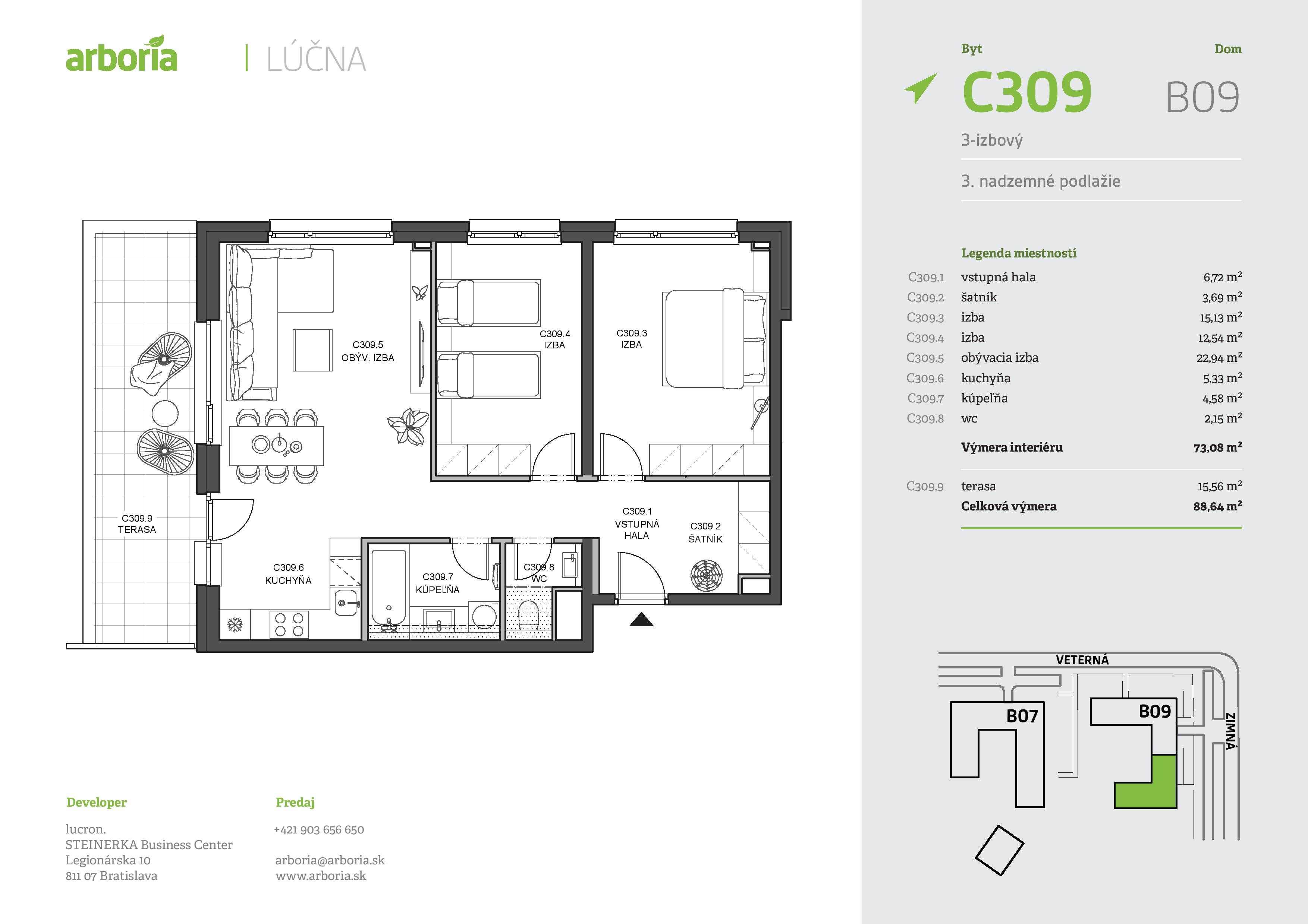 Arboria - C309 - Pôdorys