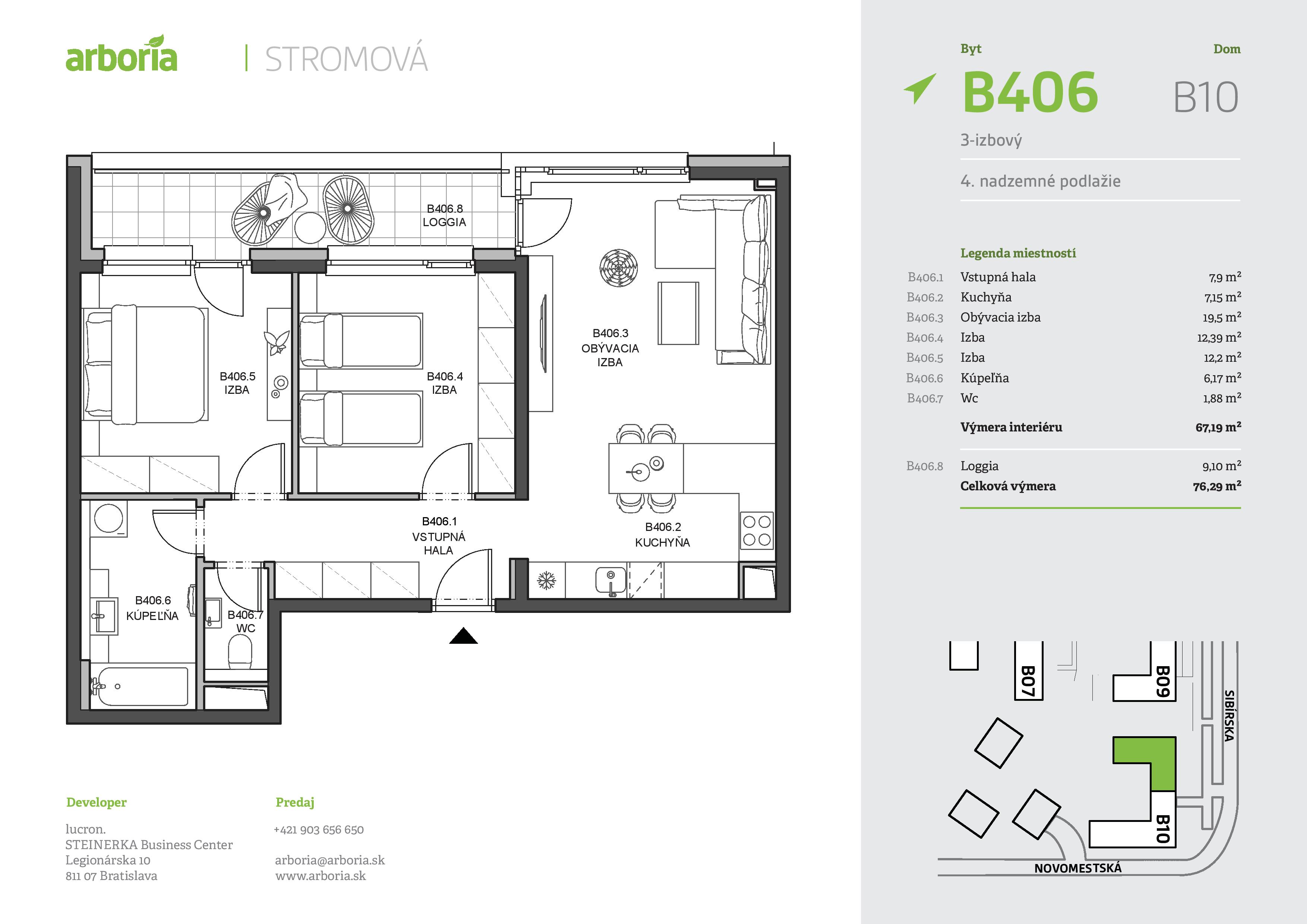 Arboria - B406 - Pôdorys