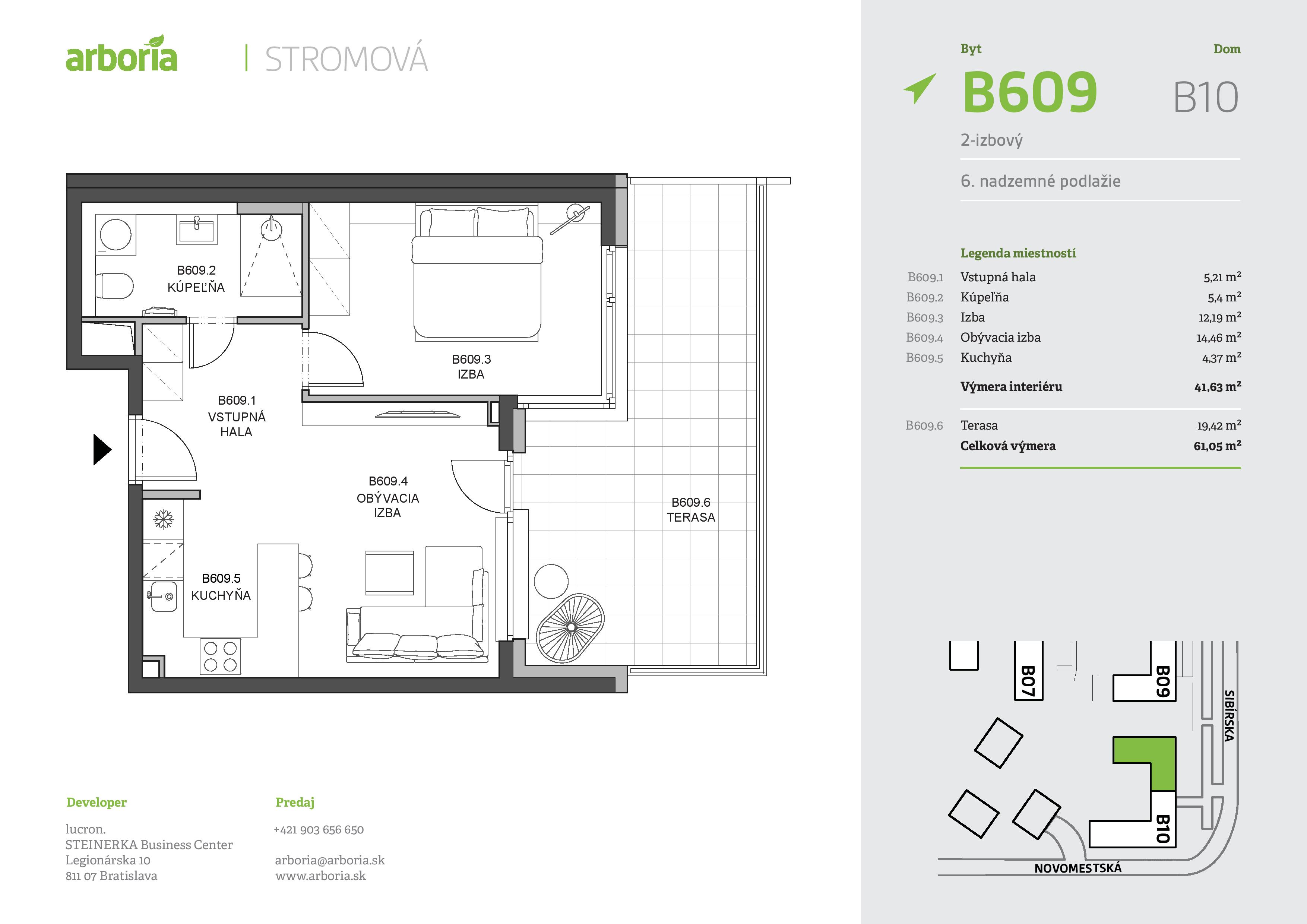 Arboria - B609 - Pôdorys
