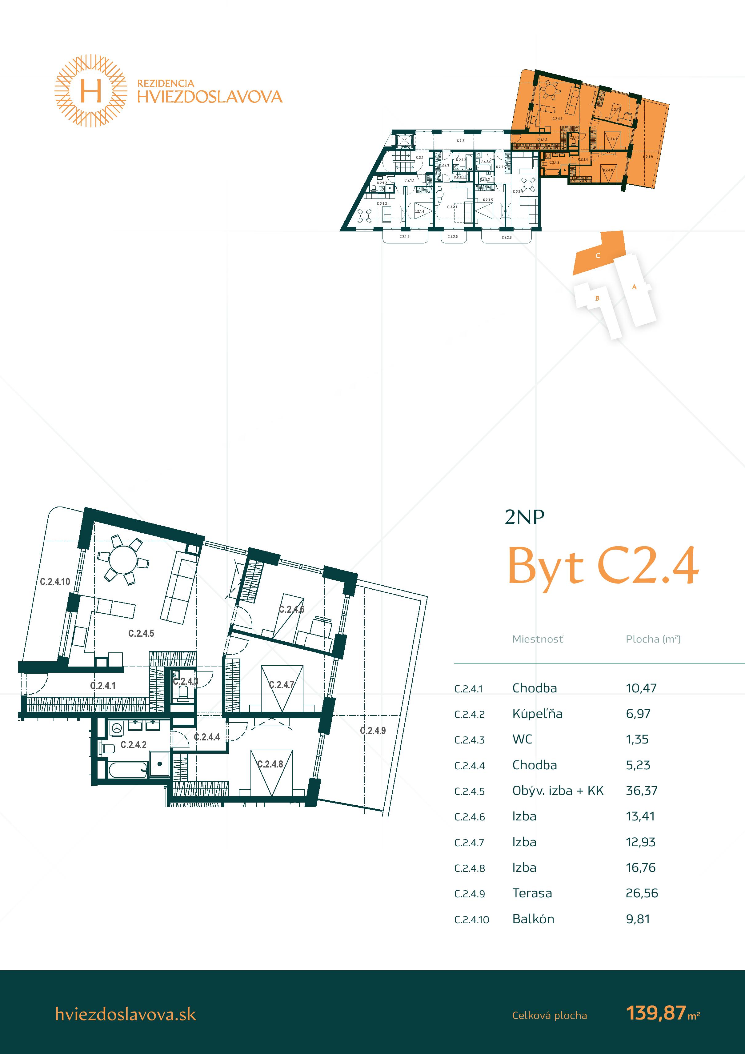 Rezidencia Hviezdoslavova - C2.4 - Pôdorys