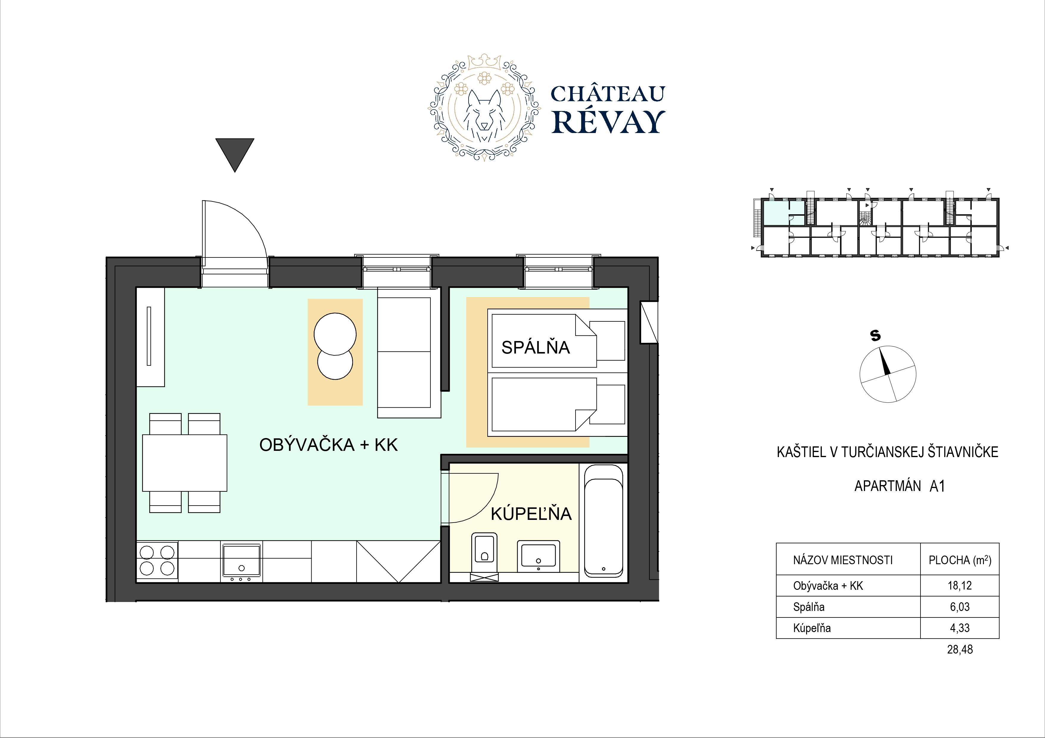 Château Révay - D1 - Pôdorys
