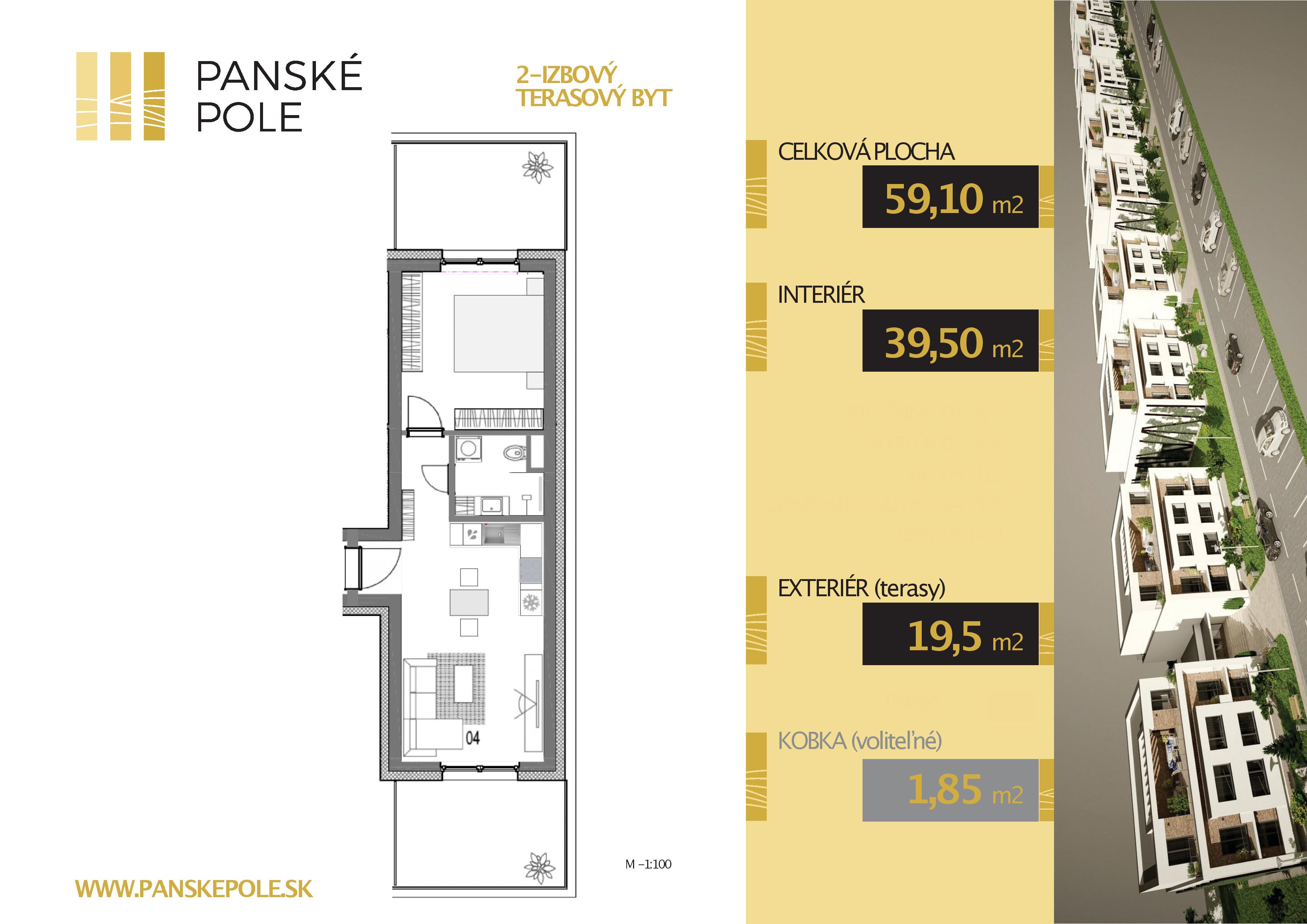 Panské Pole - LUCERNA 3.17terasovy - Pôdorys