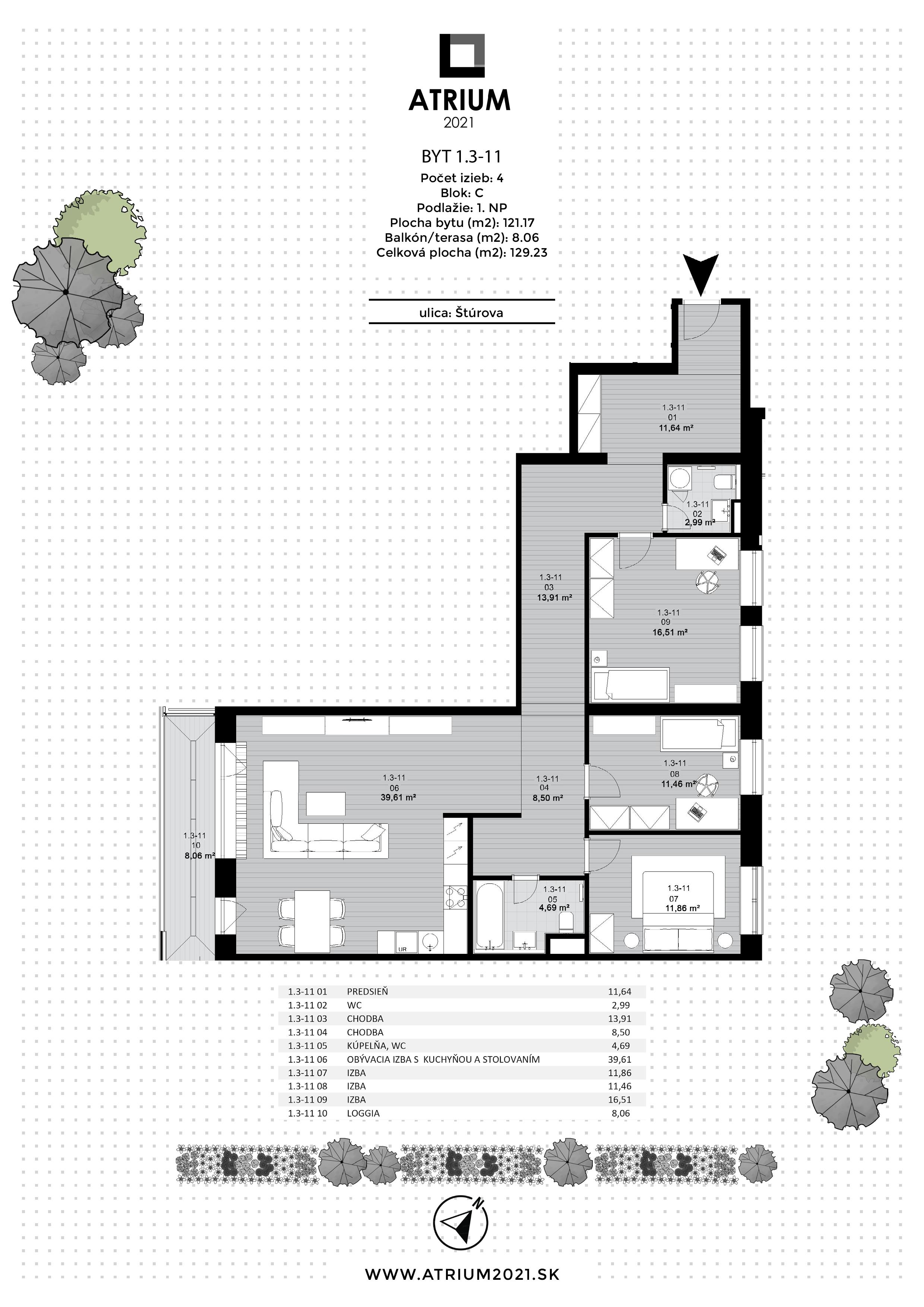 Atrium 2021 - 1.3-11 - Pôdorys