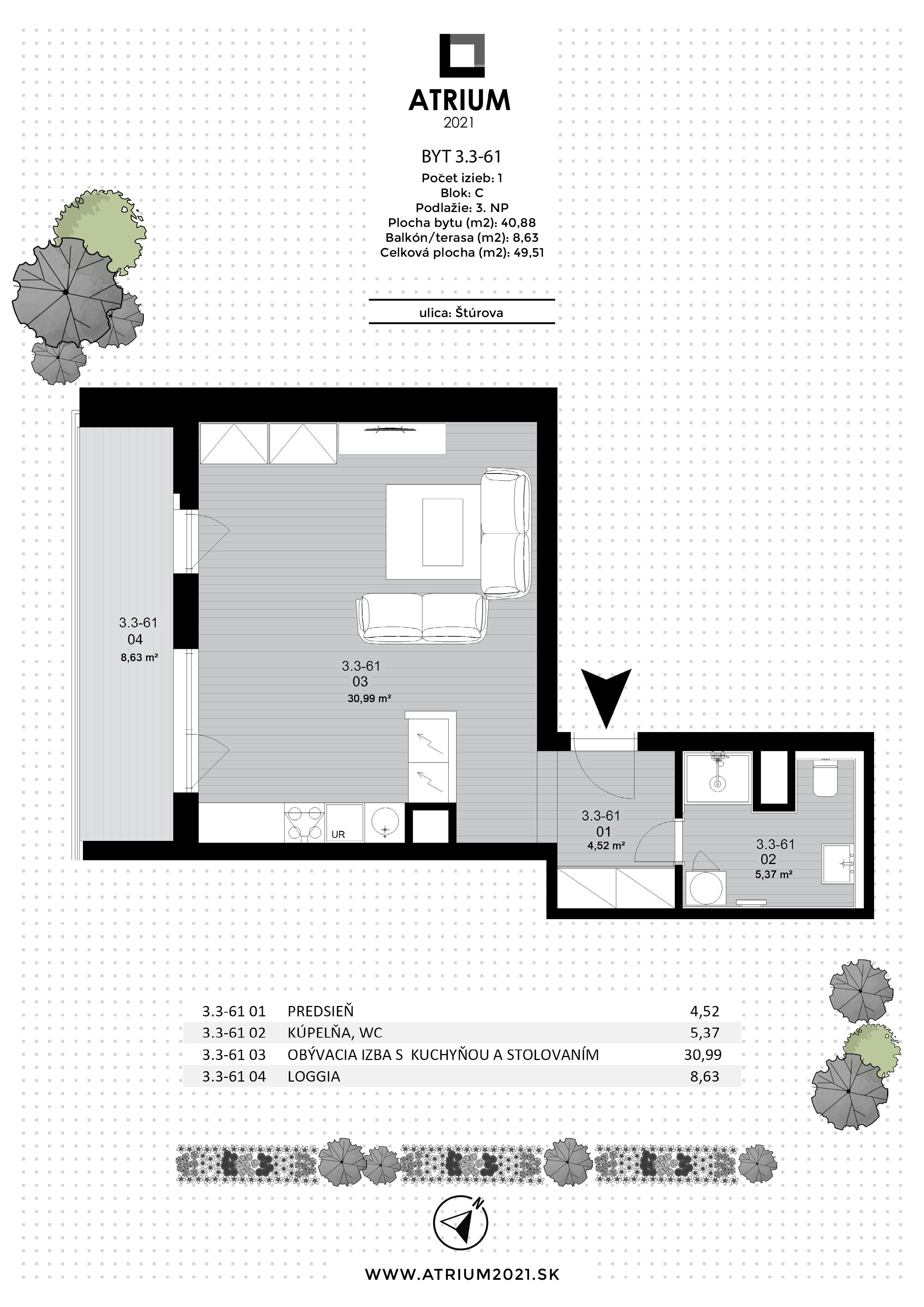 Atrium 2021 - 3.3-61 - Pôdorys