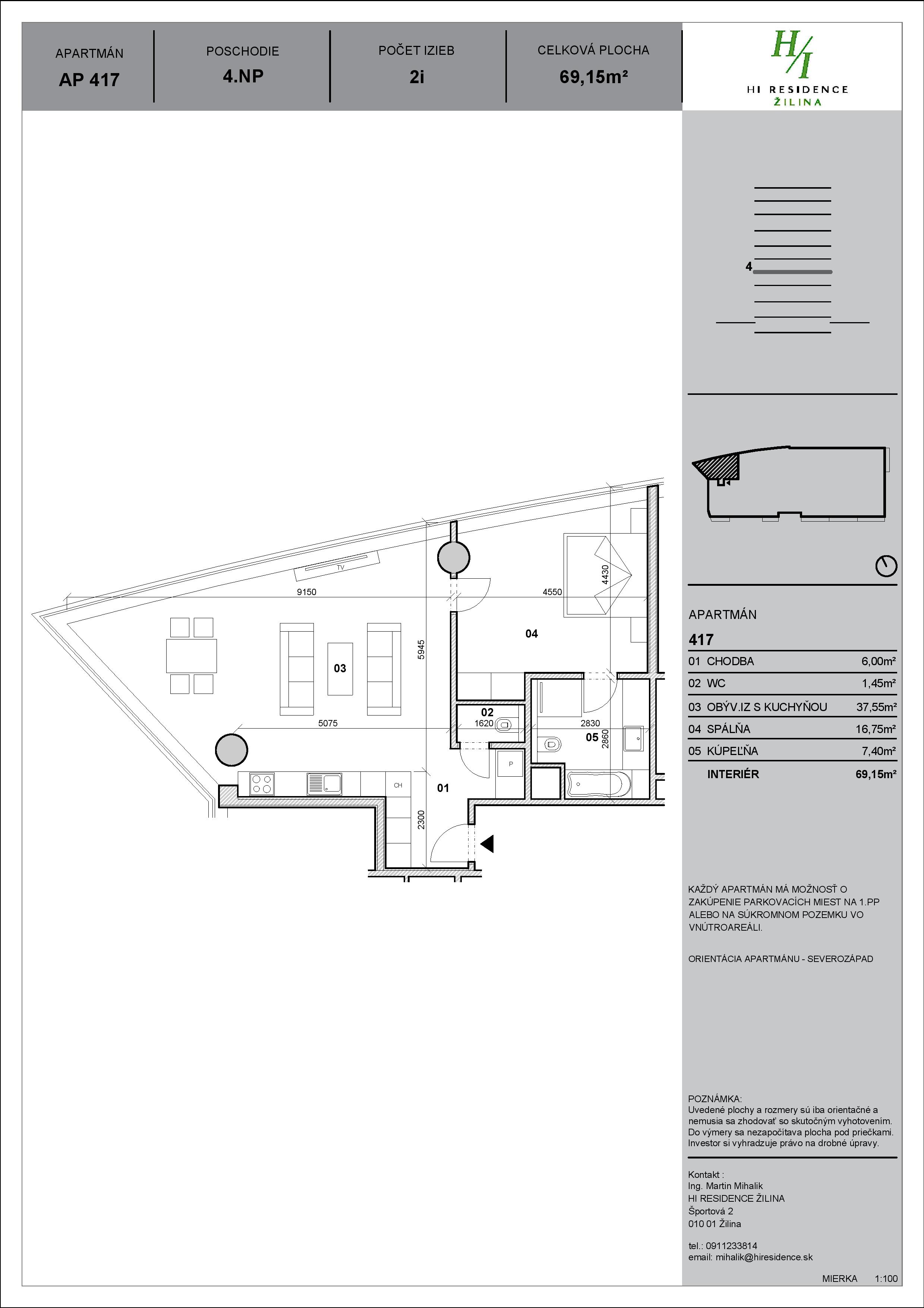 HI Residence - 417 - Pôdorys