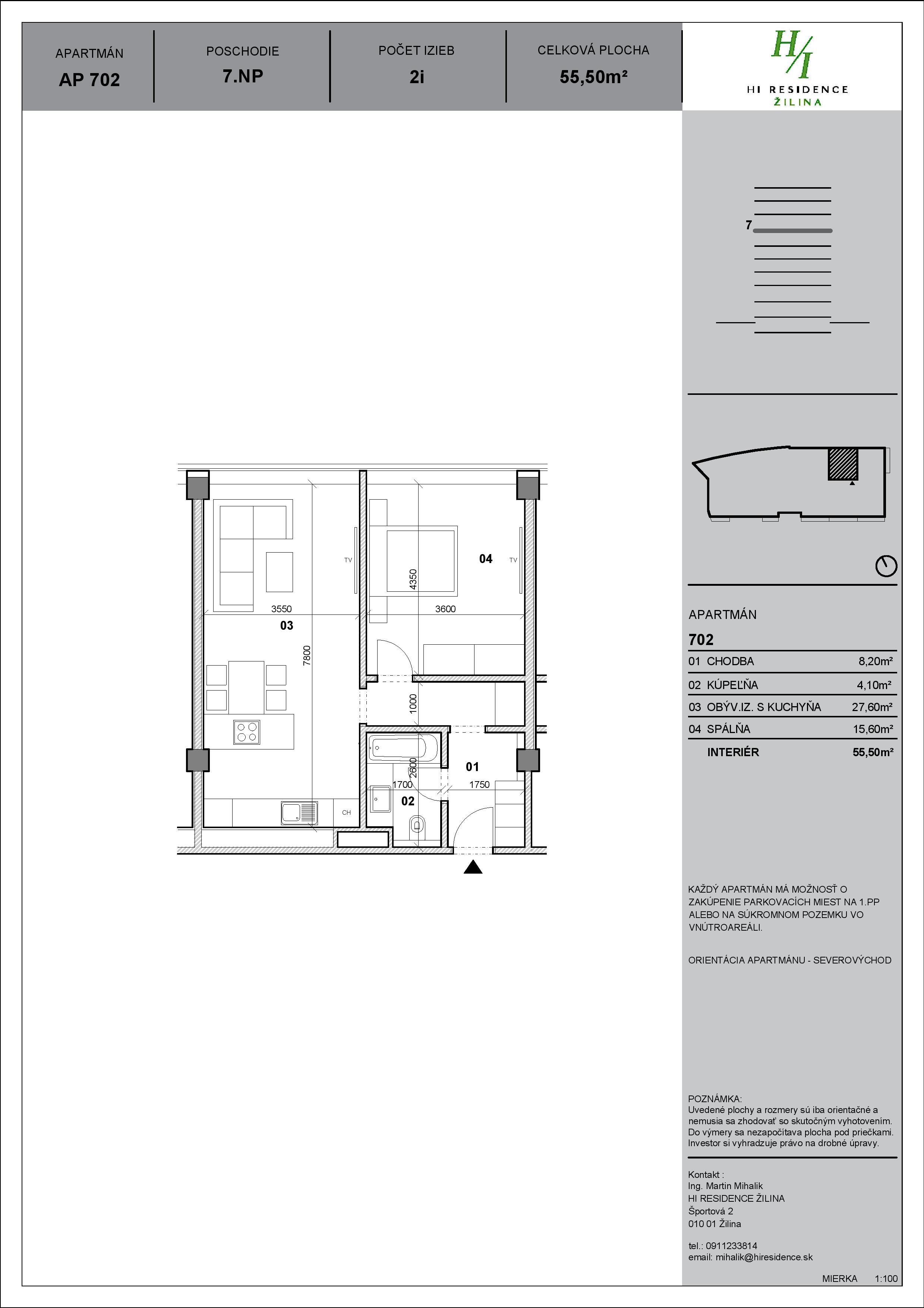 HI Residence - 702 - Pôdorys