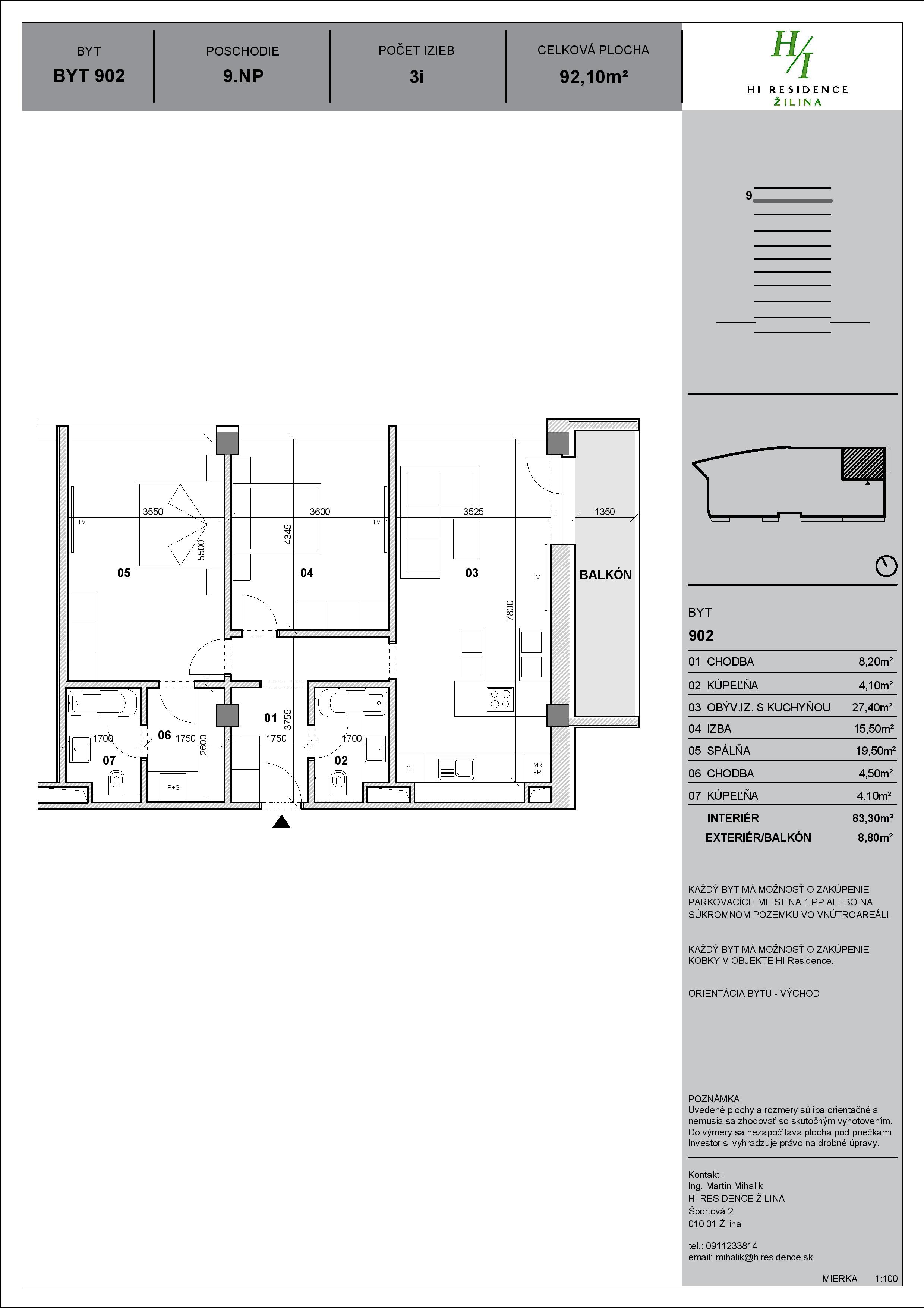 HI Residence - 902 - Pôdorys