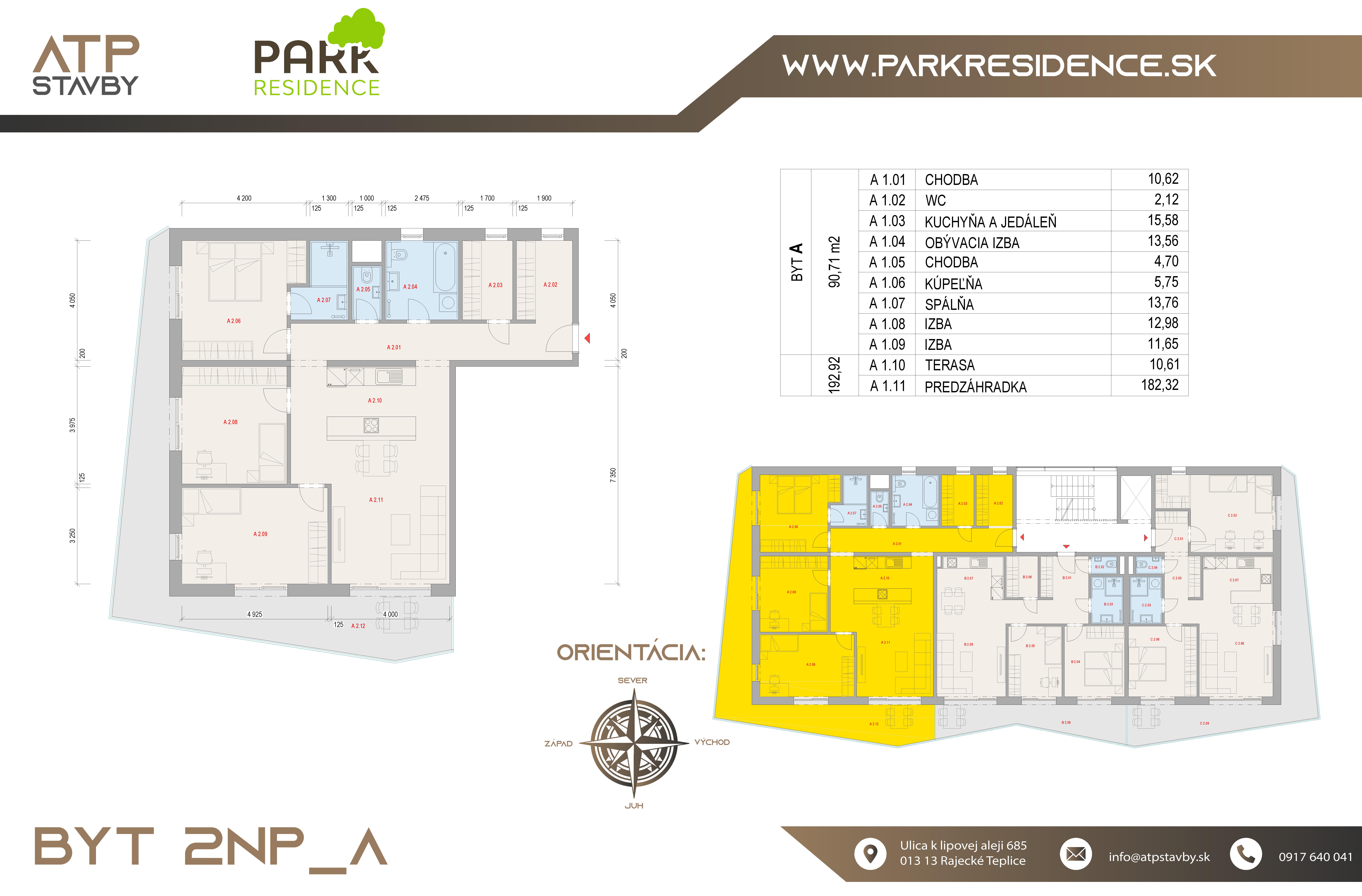 Park Residence - NP2 - A - Pôdorys